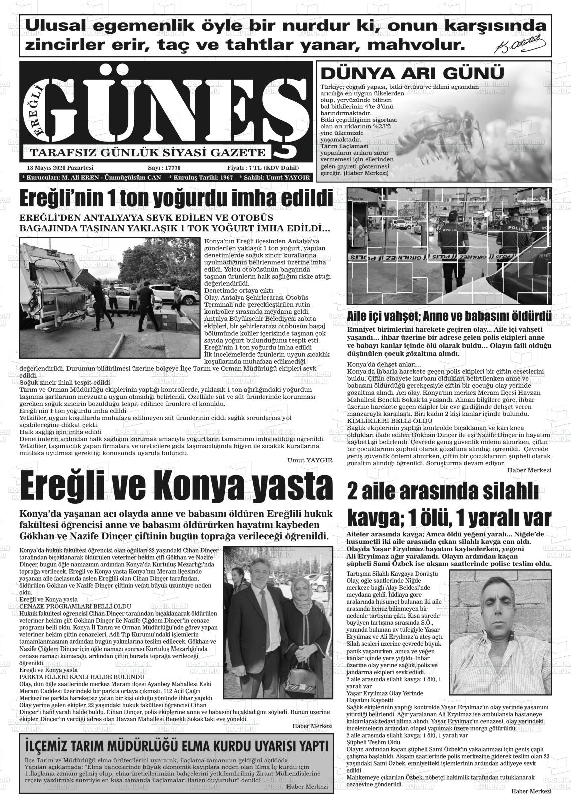Konya Eregligunes 18.05.2026