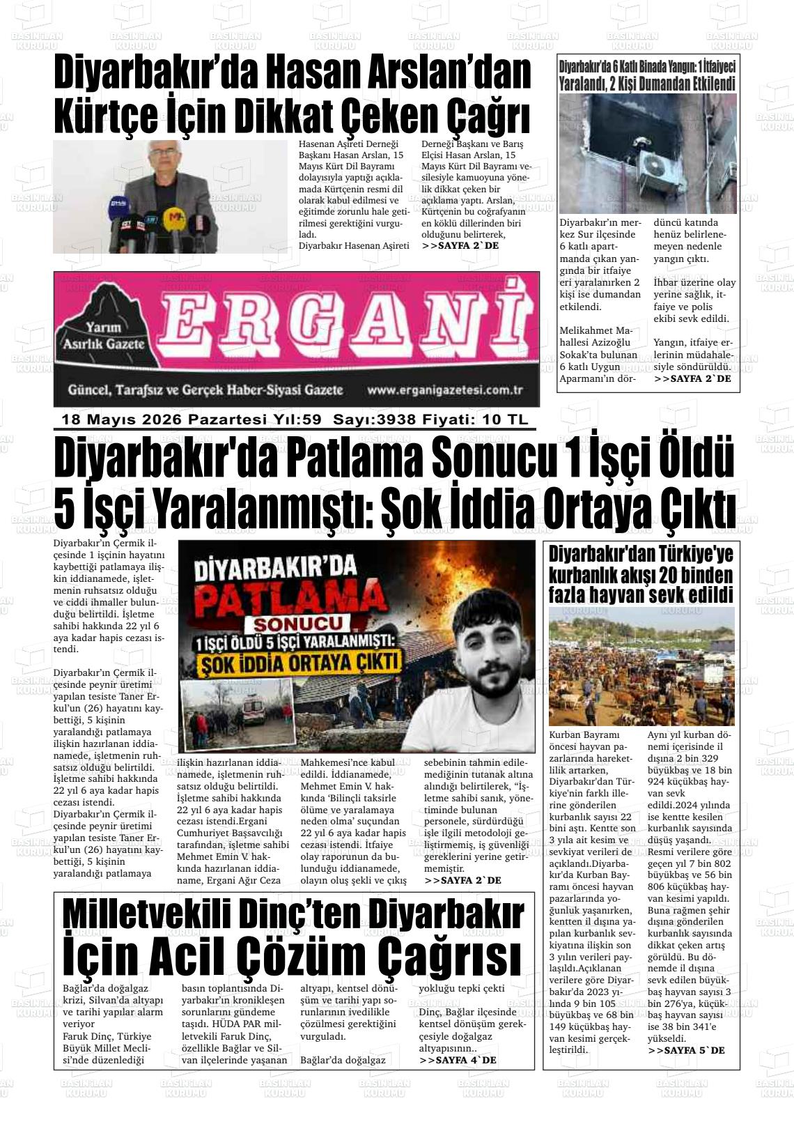 Diyarbakir Ergani 18.05.2026