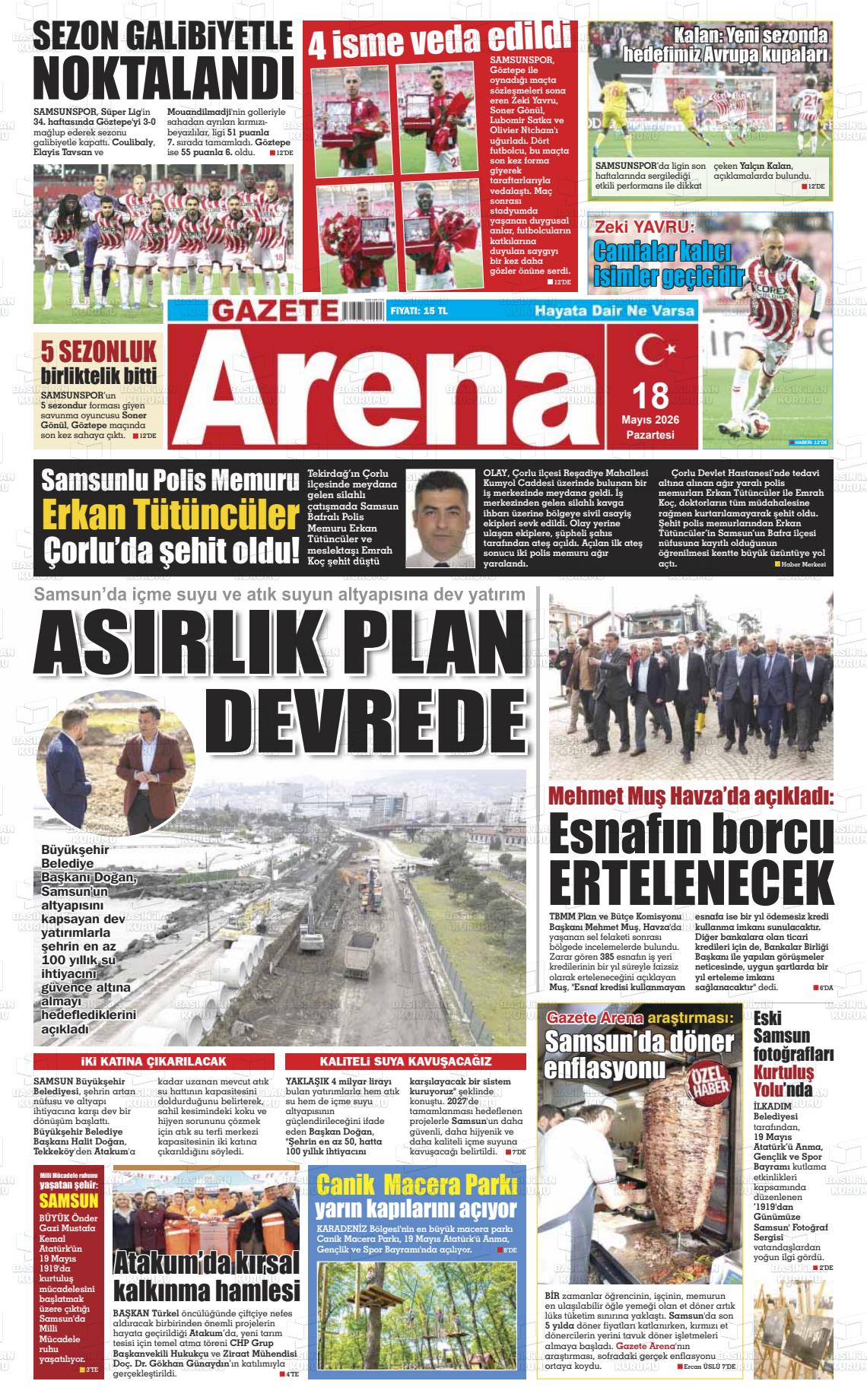 Samsun Gazetearena 18.05.2026