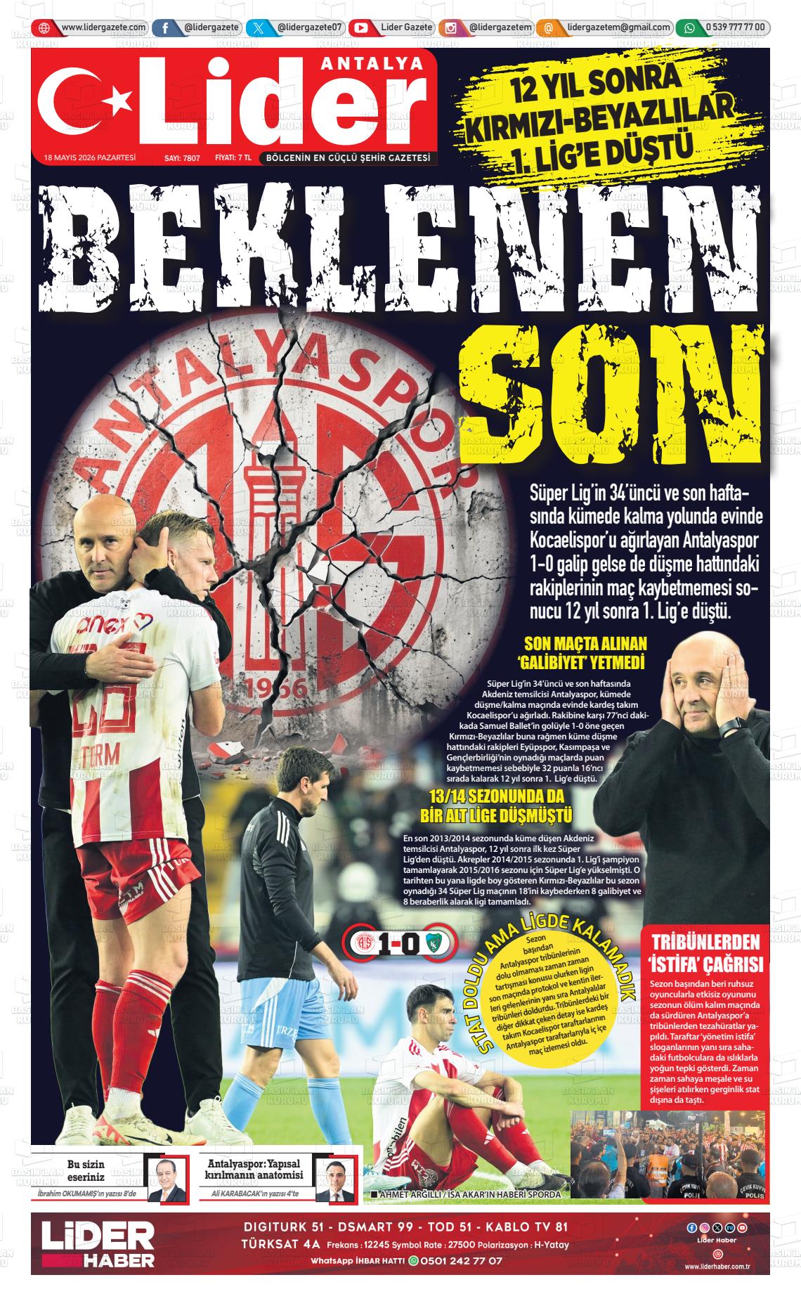 Antalya Gazetebir 18.05.2026