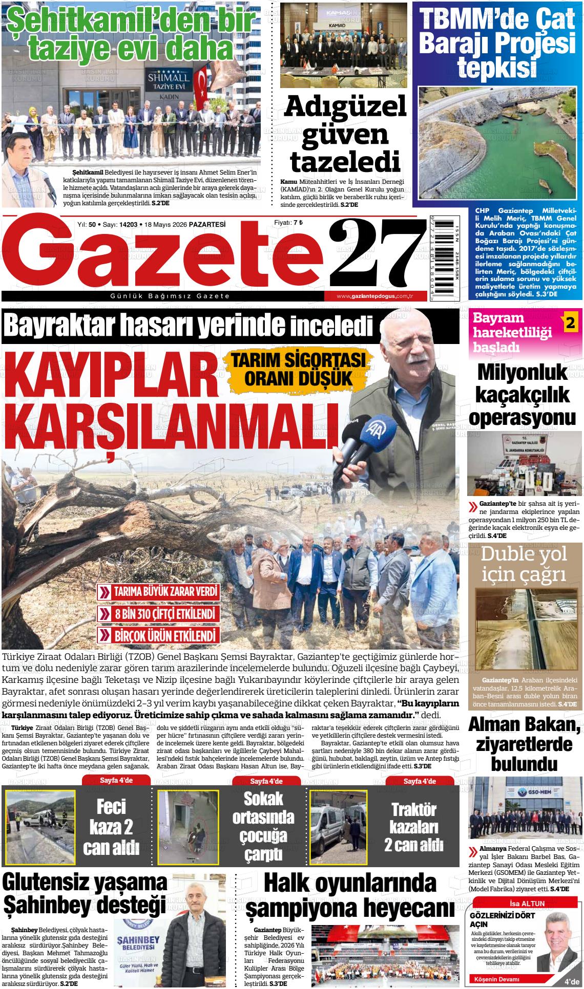 Gaziantep Dogus 18.05.2026