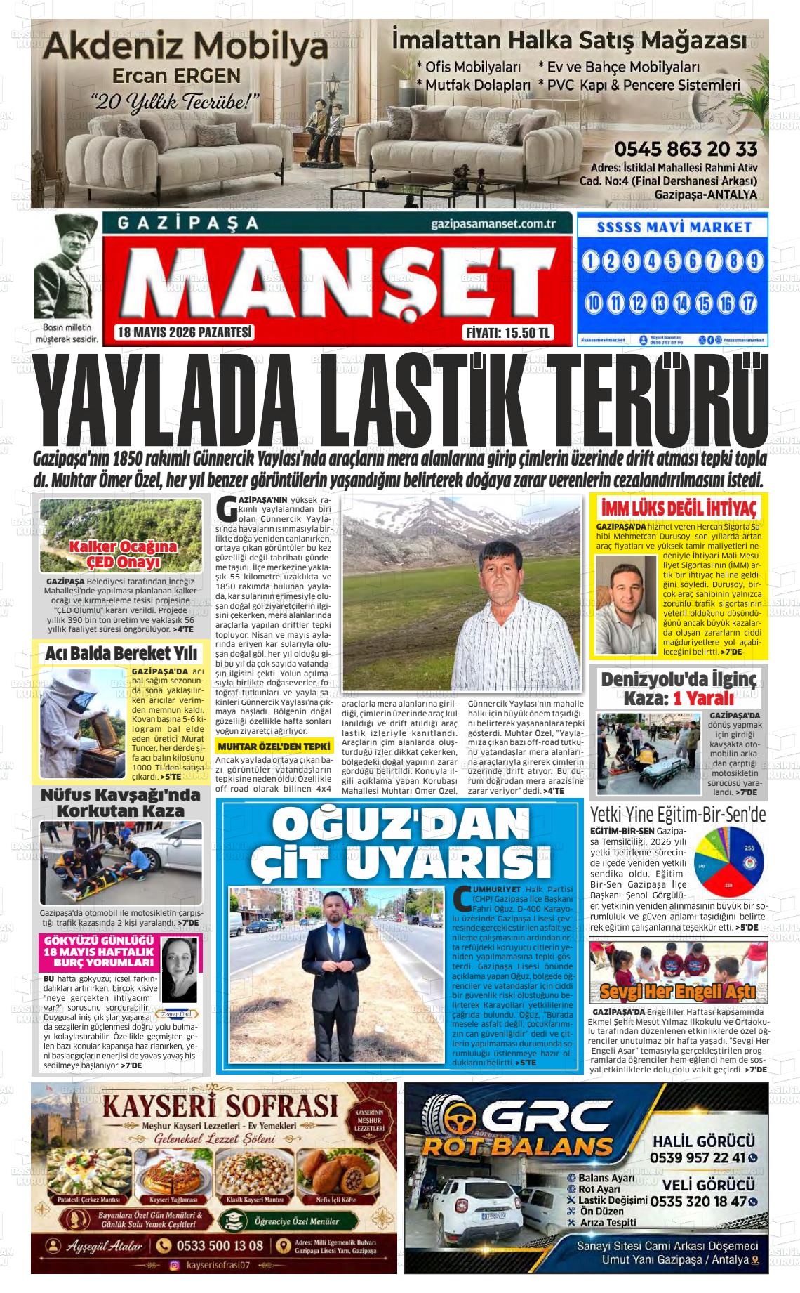 Antalya Gazipasamanset 18.05.2026
