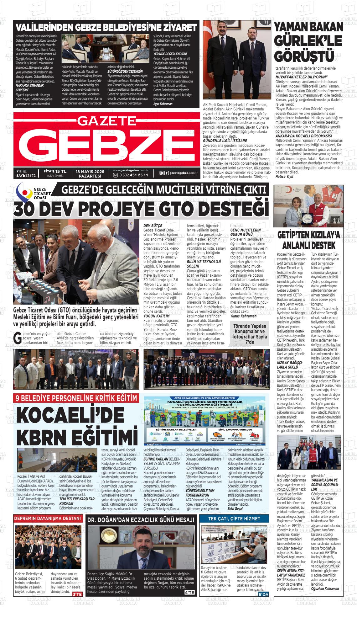 Kocaeli Gebze 18.05.2026