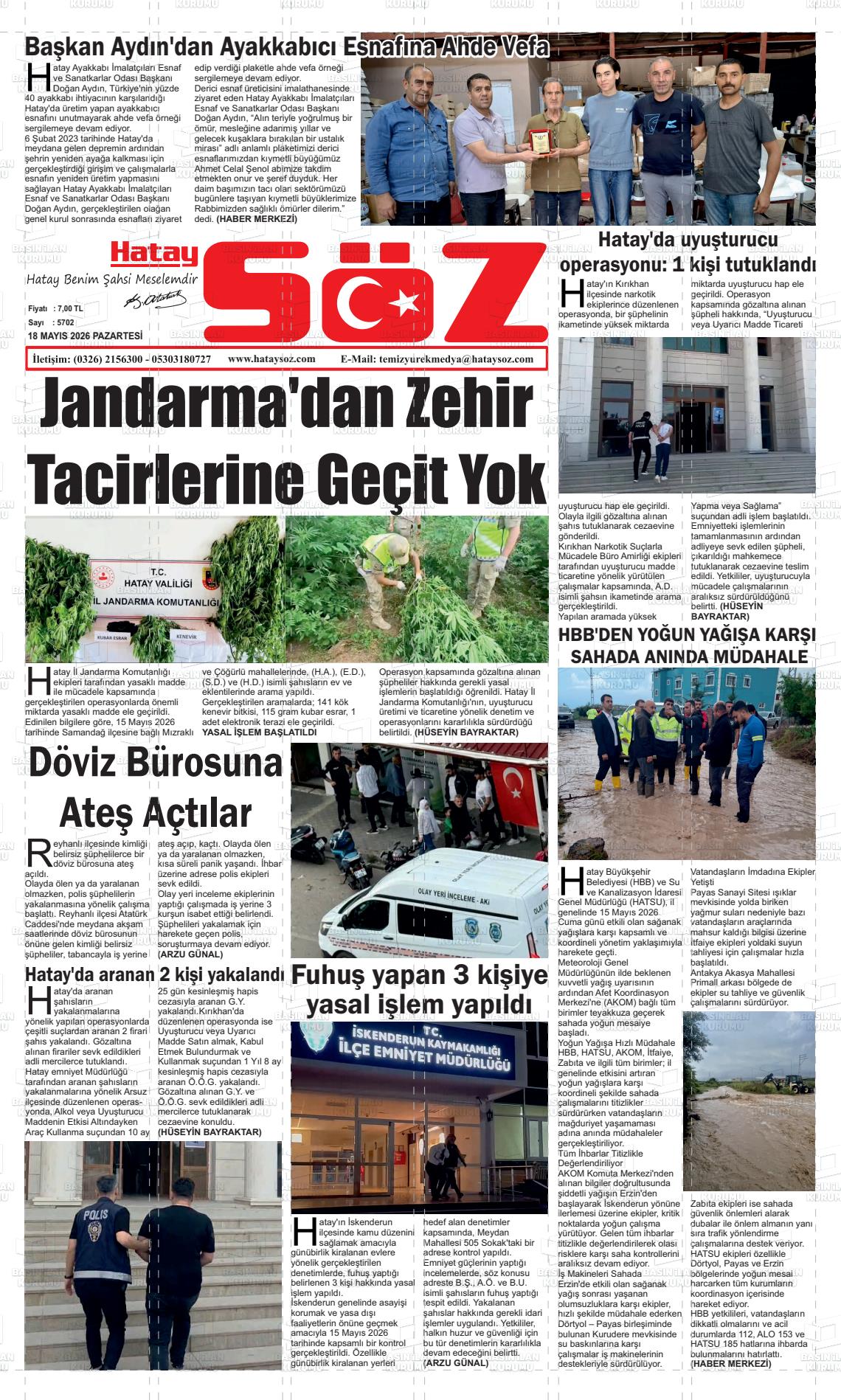 Hatay Soz 18.05.2026