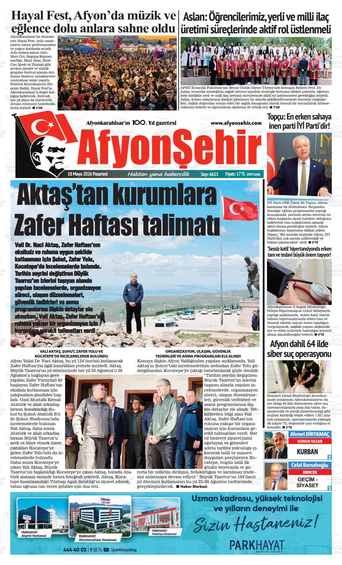 Afyonkarahisar Hisar 18.05.2026