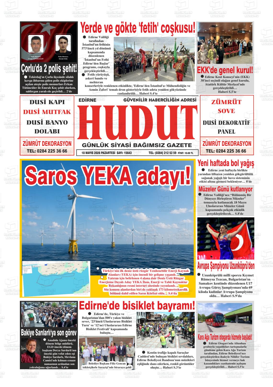 Edirne Hudut 18.05.2026