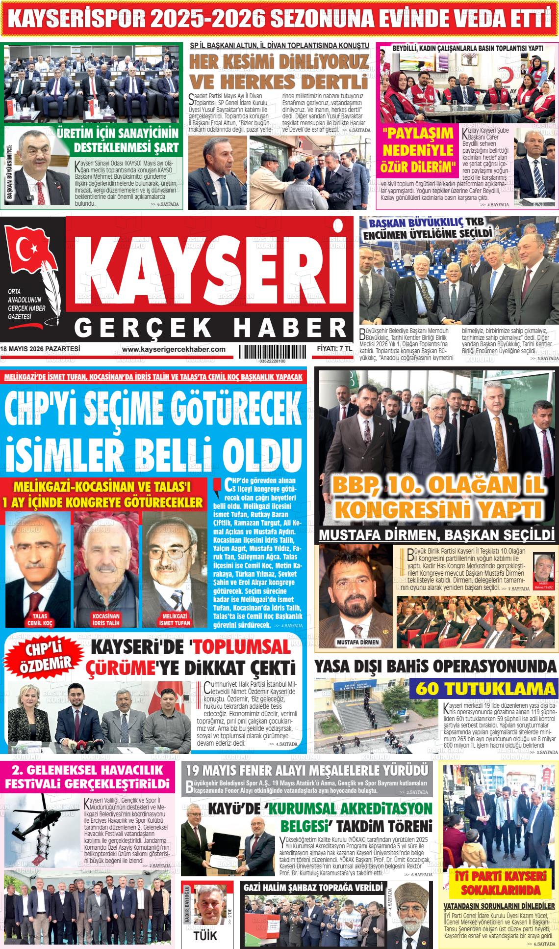 Kayseri Starhaber 18.05.2026
