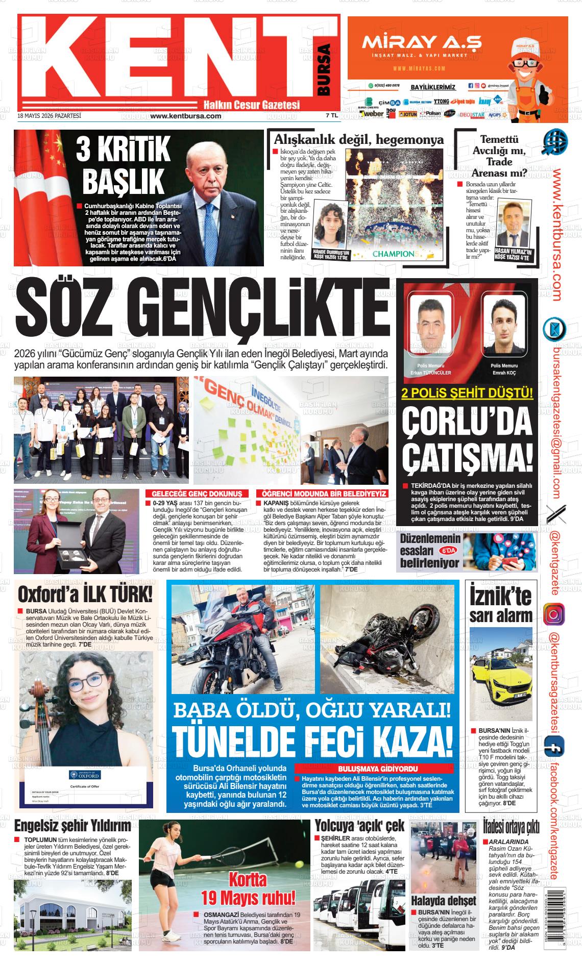 Bursa Kent 18.05.2026