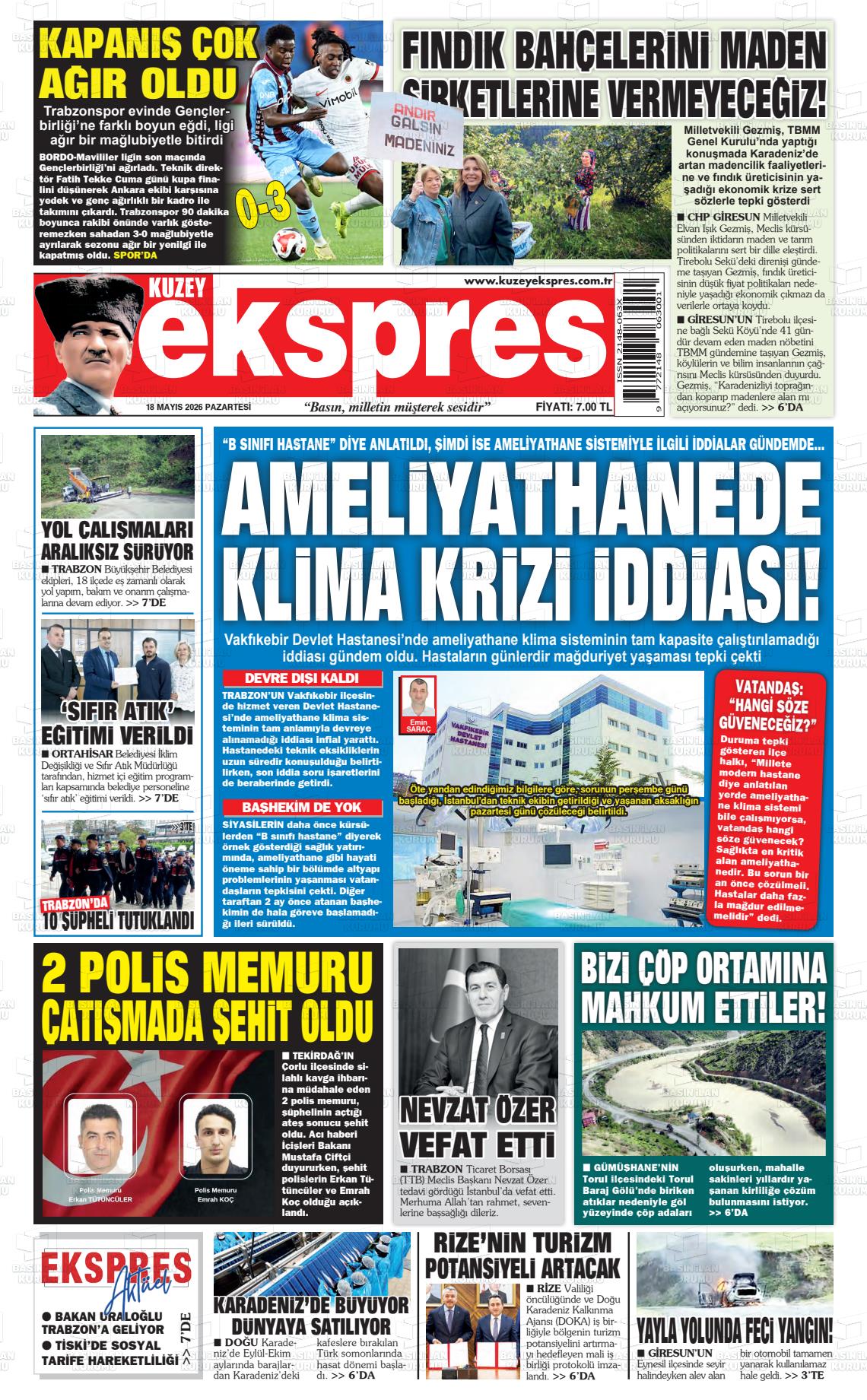 Trabzon Kuzeyekspres 18.05.2026