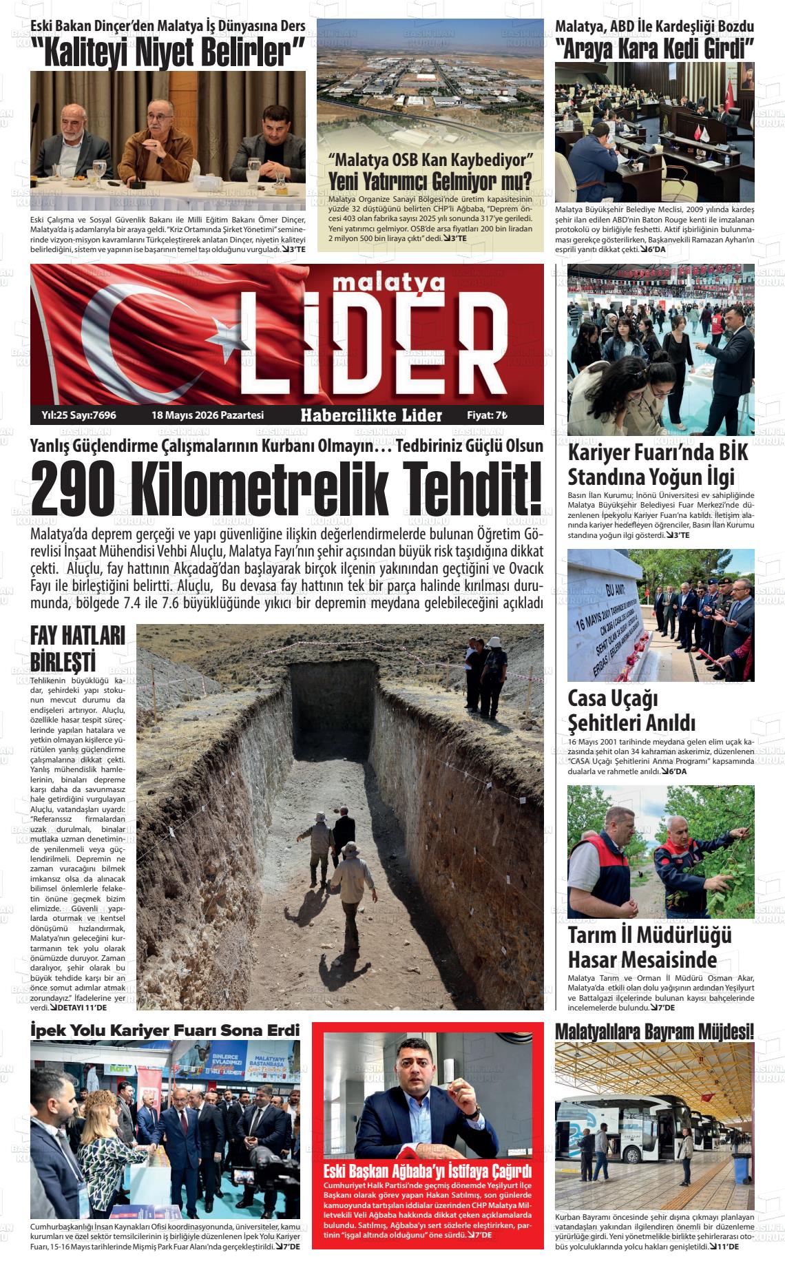 Malatya Sonsoz 18.05.2026