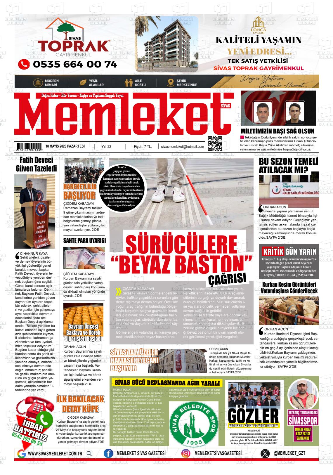 Sivas Memleket 18.05.2026