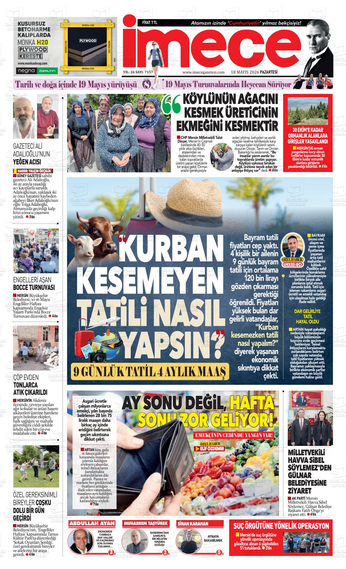 Mersin Imece 18.05.2026