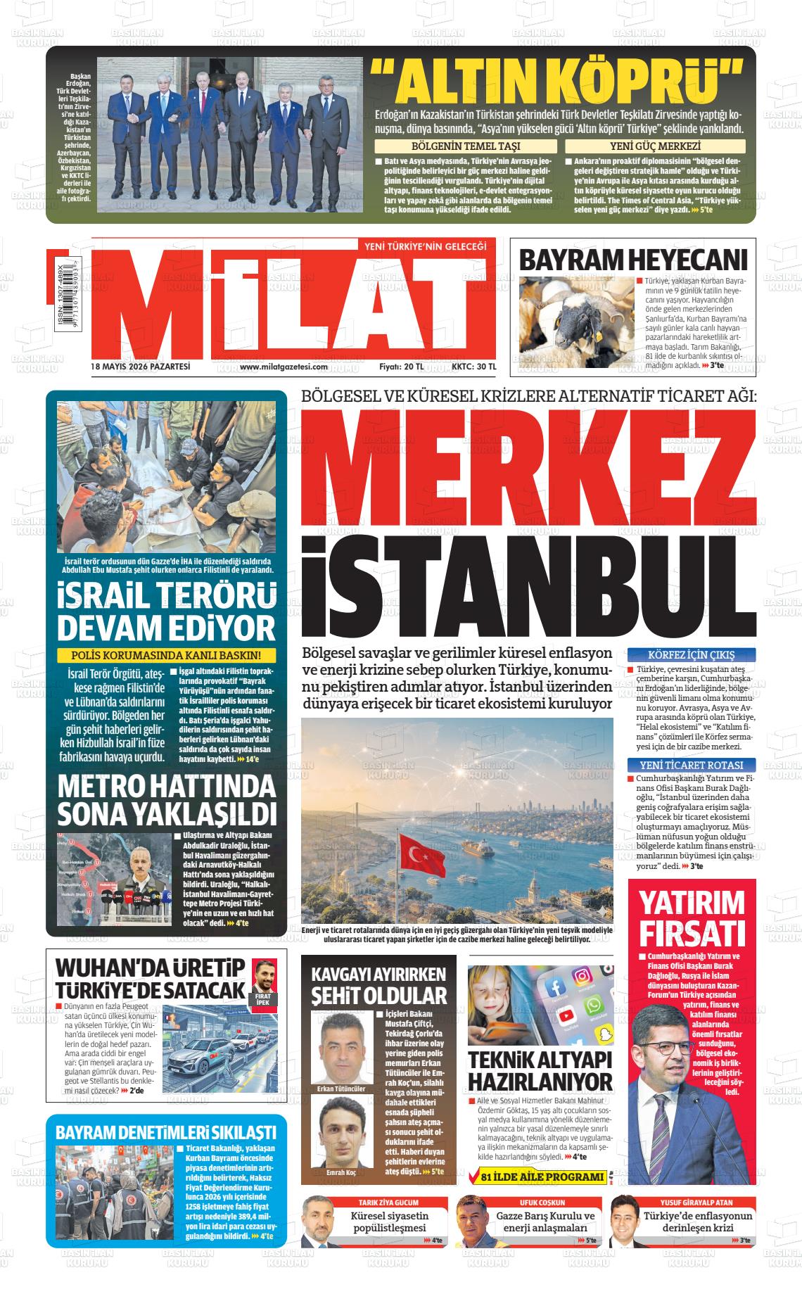 Milat Gazetesi 18.05.2026