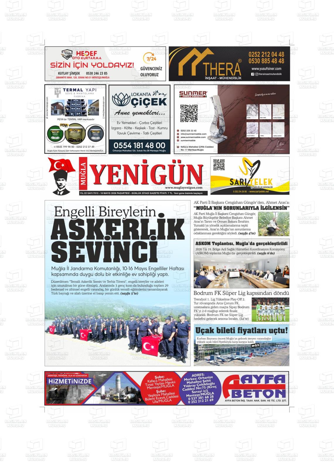 Mugla Yenigun 18.05.2026