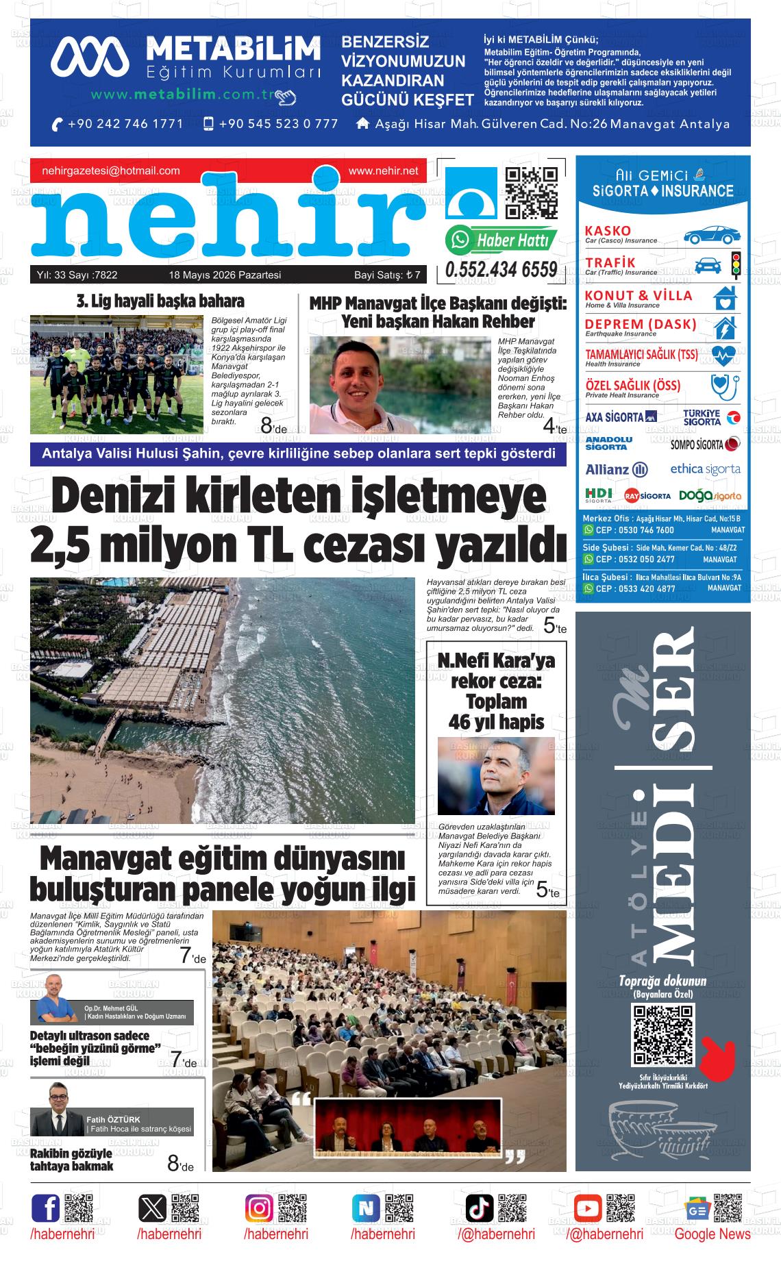 Antalya Nehir 18.05.2026
