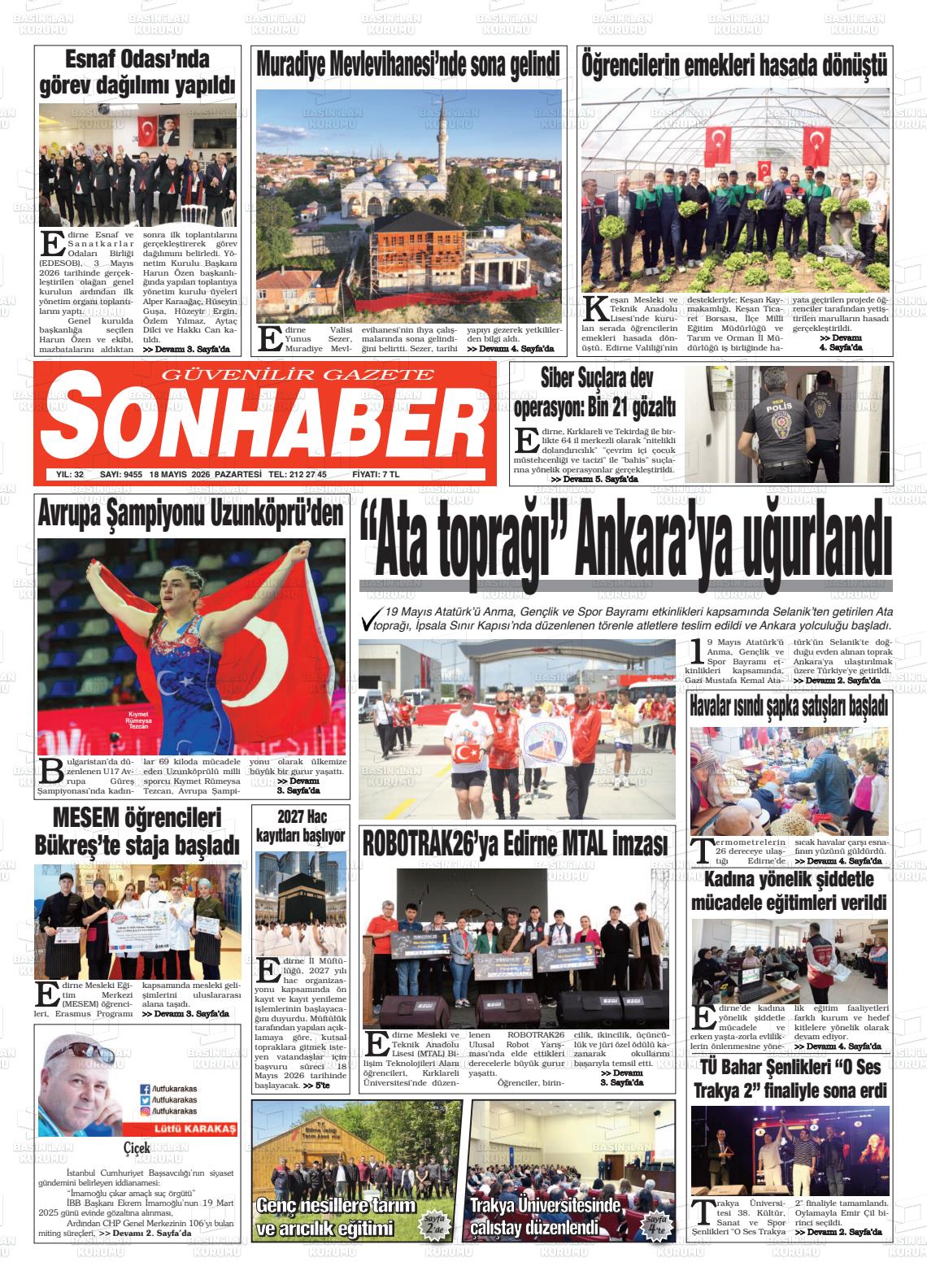Eskisehir Sonhaber 18.05.2026