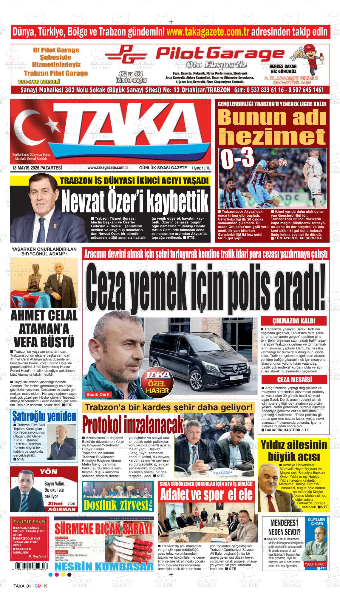 Trabzon Taka 18.05.2026