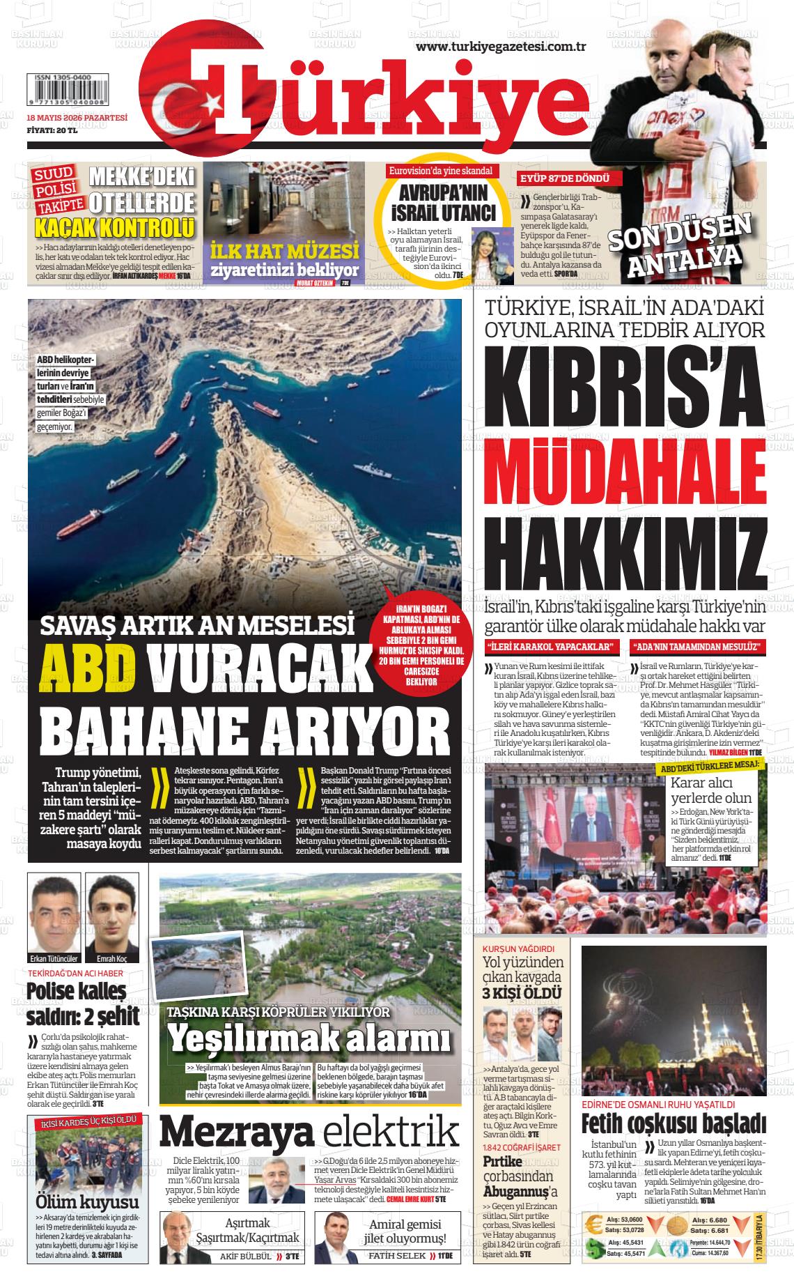 Türkiye Gazetesi 18.05.2026