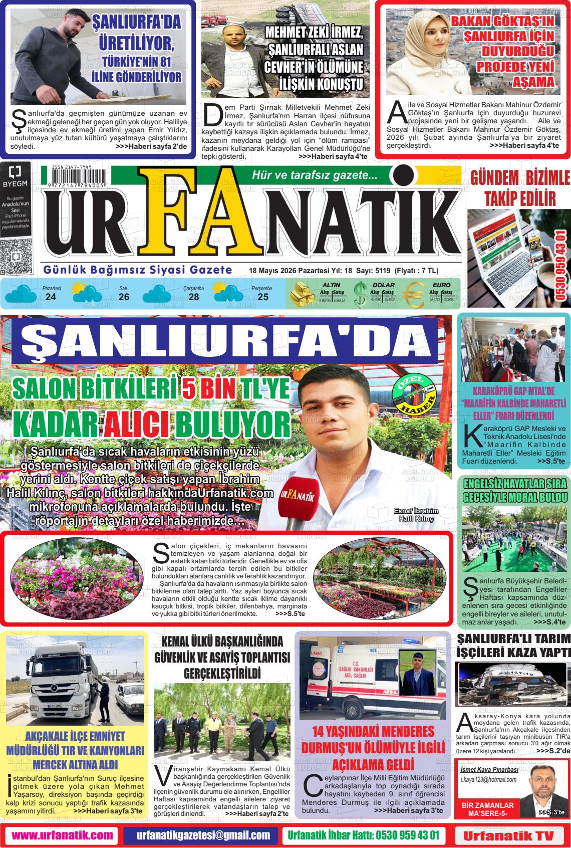 Sanliurfa Urfanatik 18.05.2026