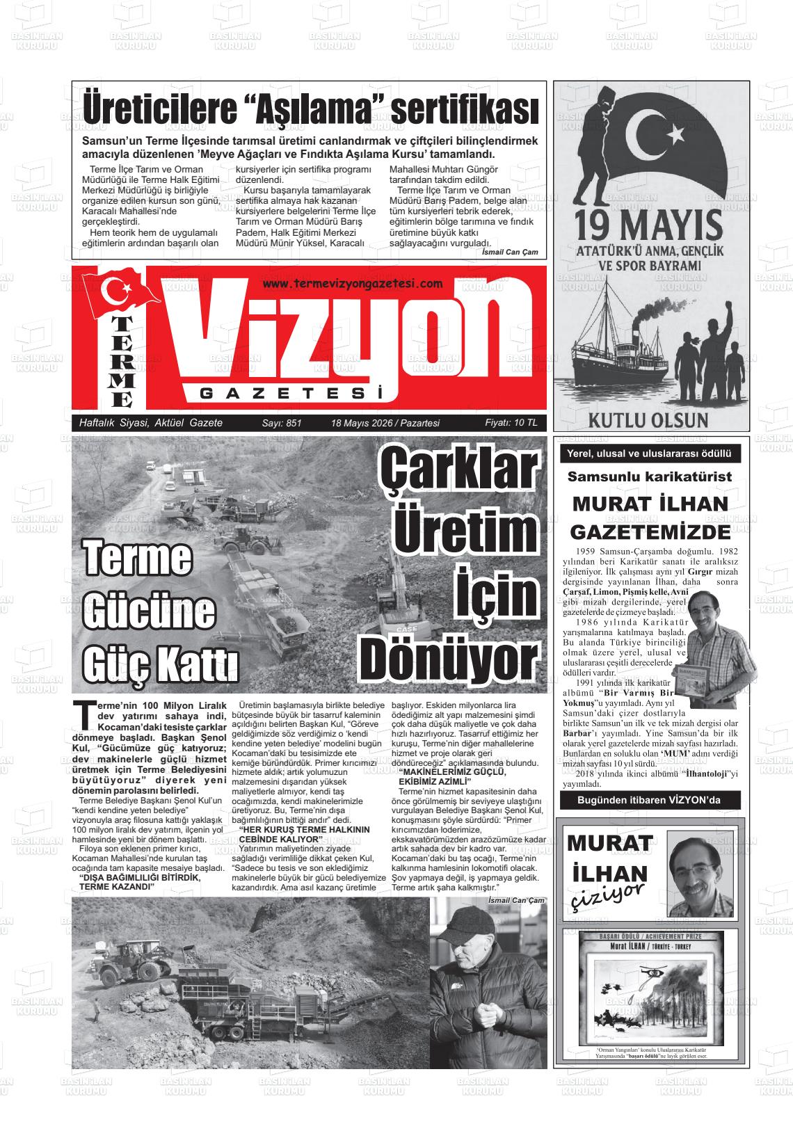 Samsun Vizyonterme 18.05.2026