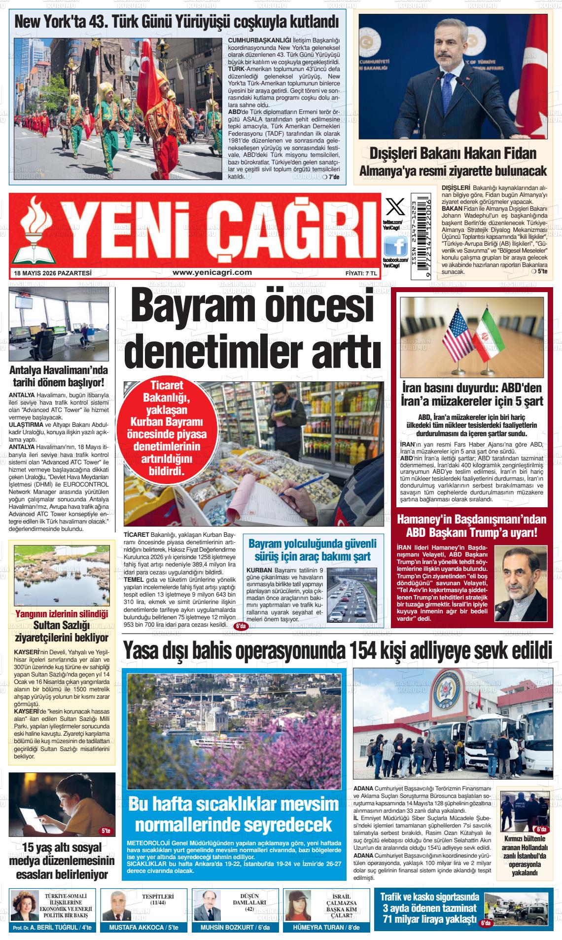 Istanbul Yenicagri 18.05.2026