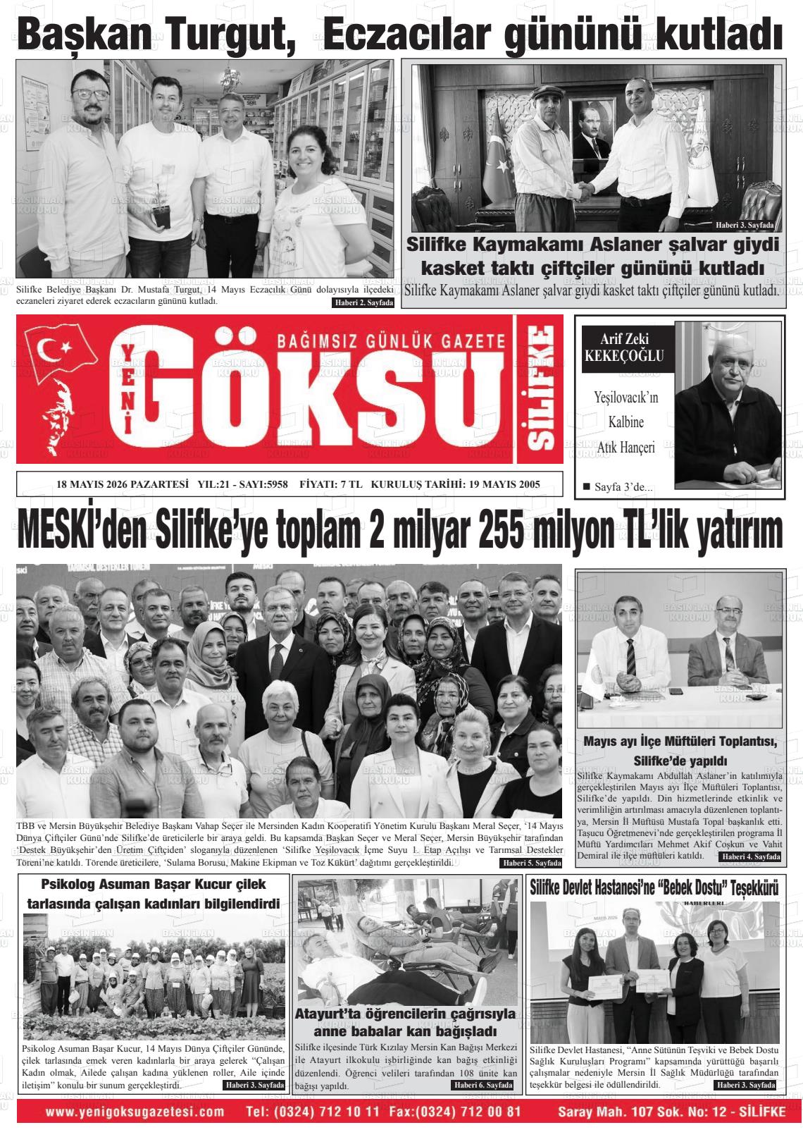 Mersin Yenigoksu 18.05.2026