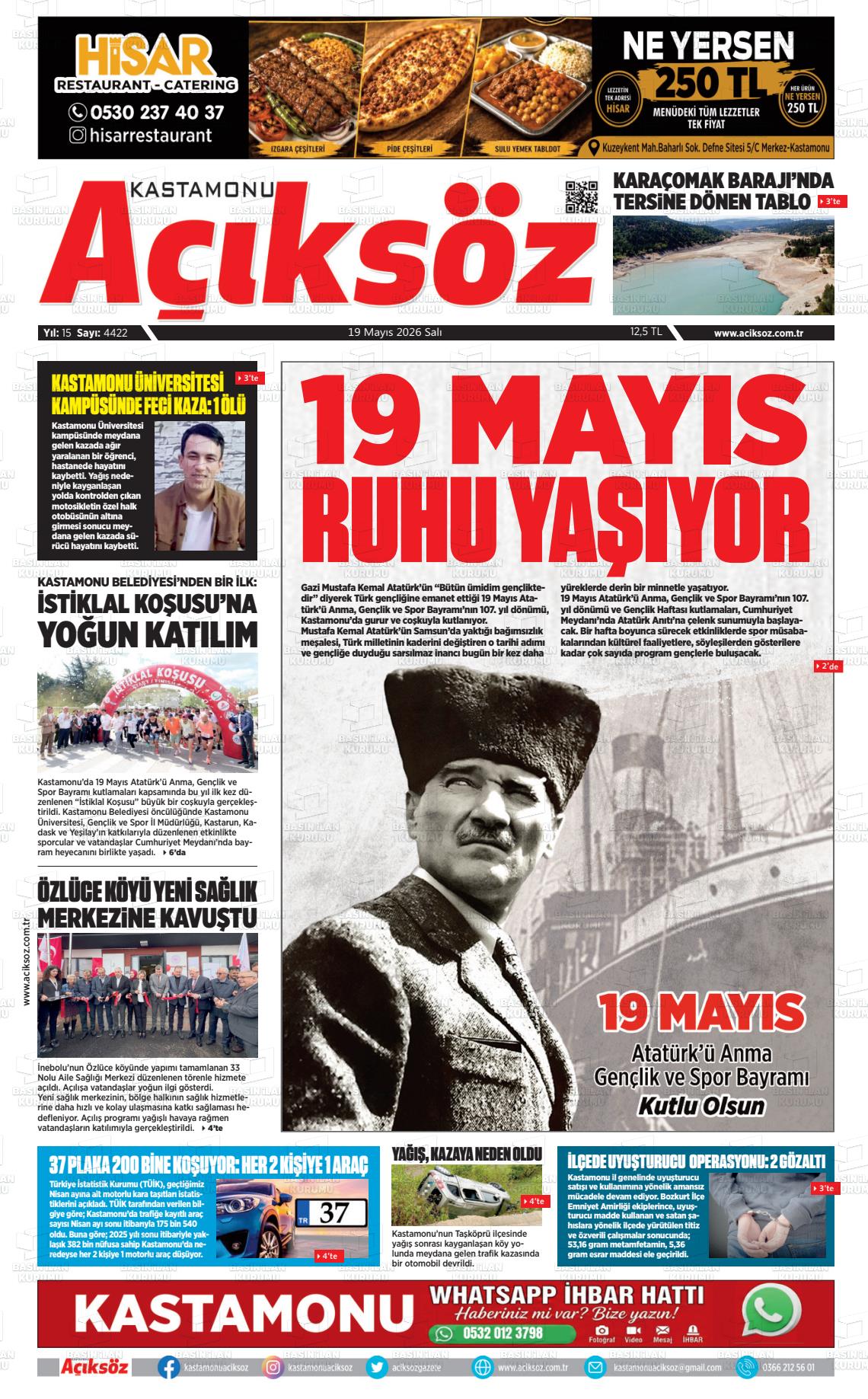 Kastamonu Aciksoz 19.05.2026