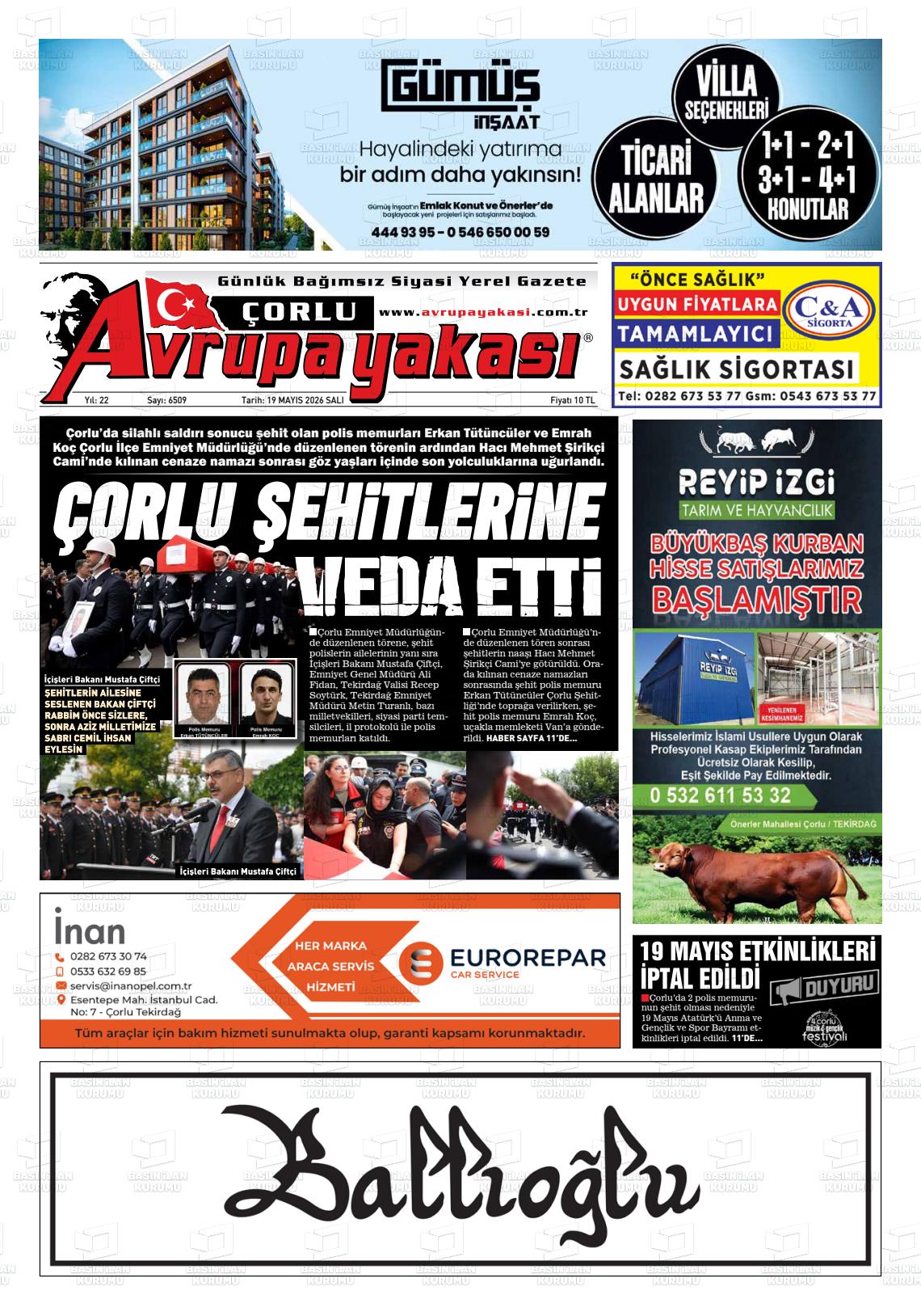 Tekirdag Avrupayakasi 19.05.2026