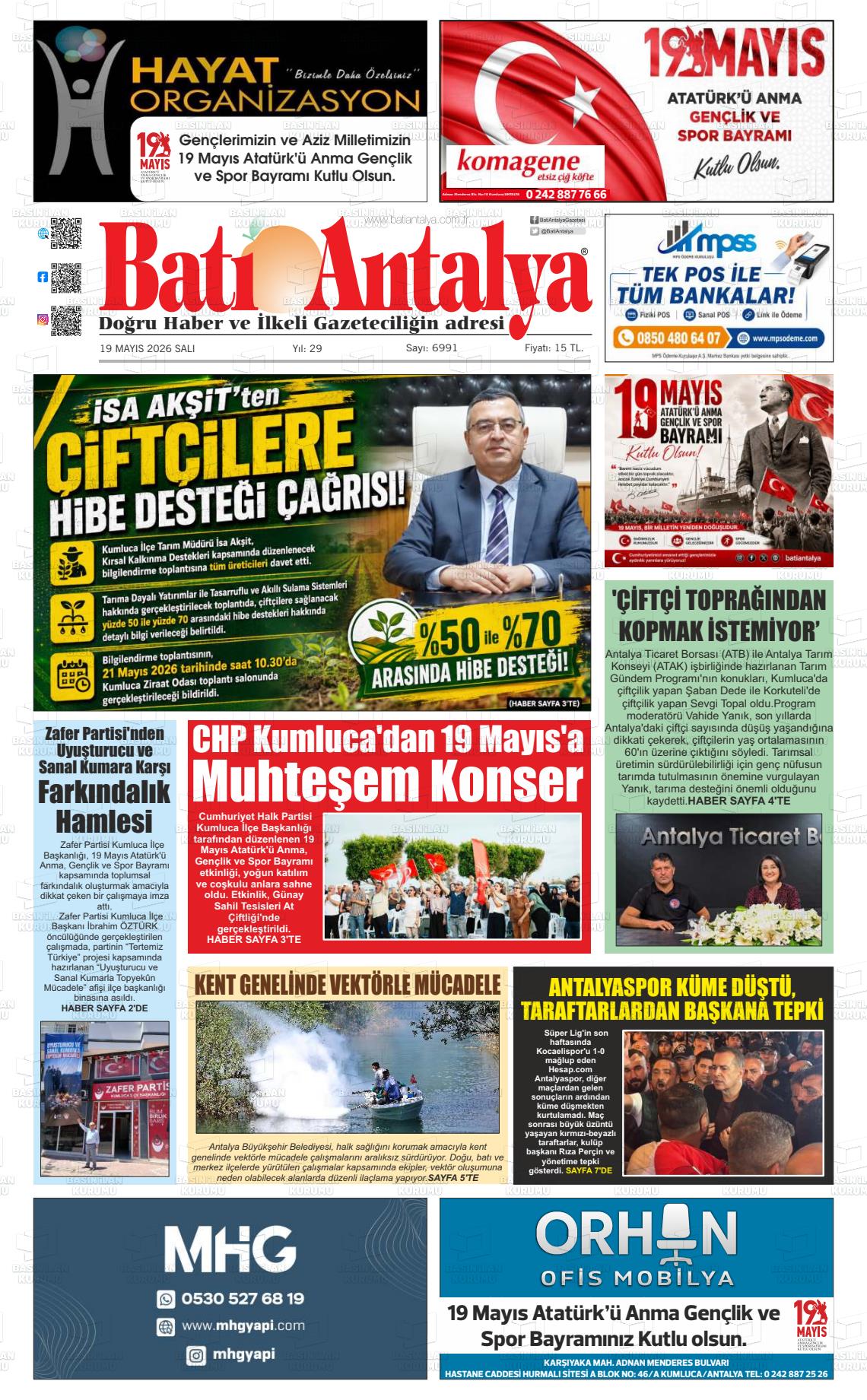 Antalya Bati 19.05.2026