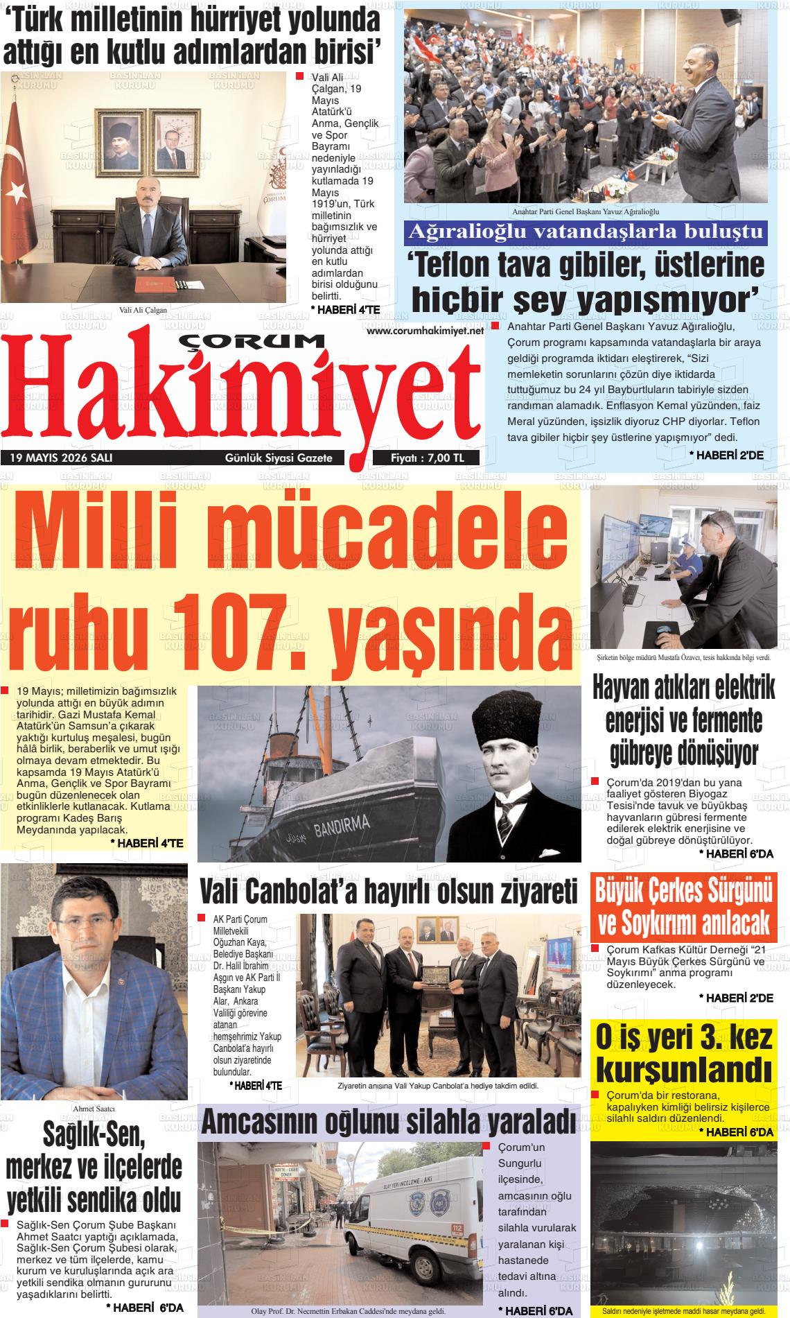 Corum Hakimiyet 19.05.2026