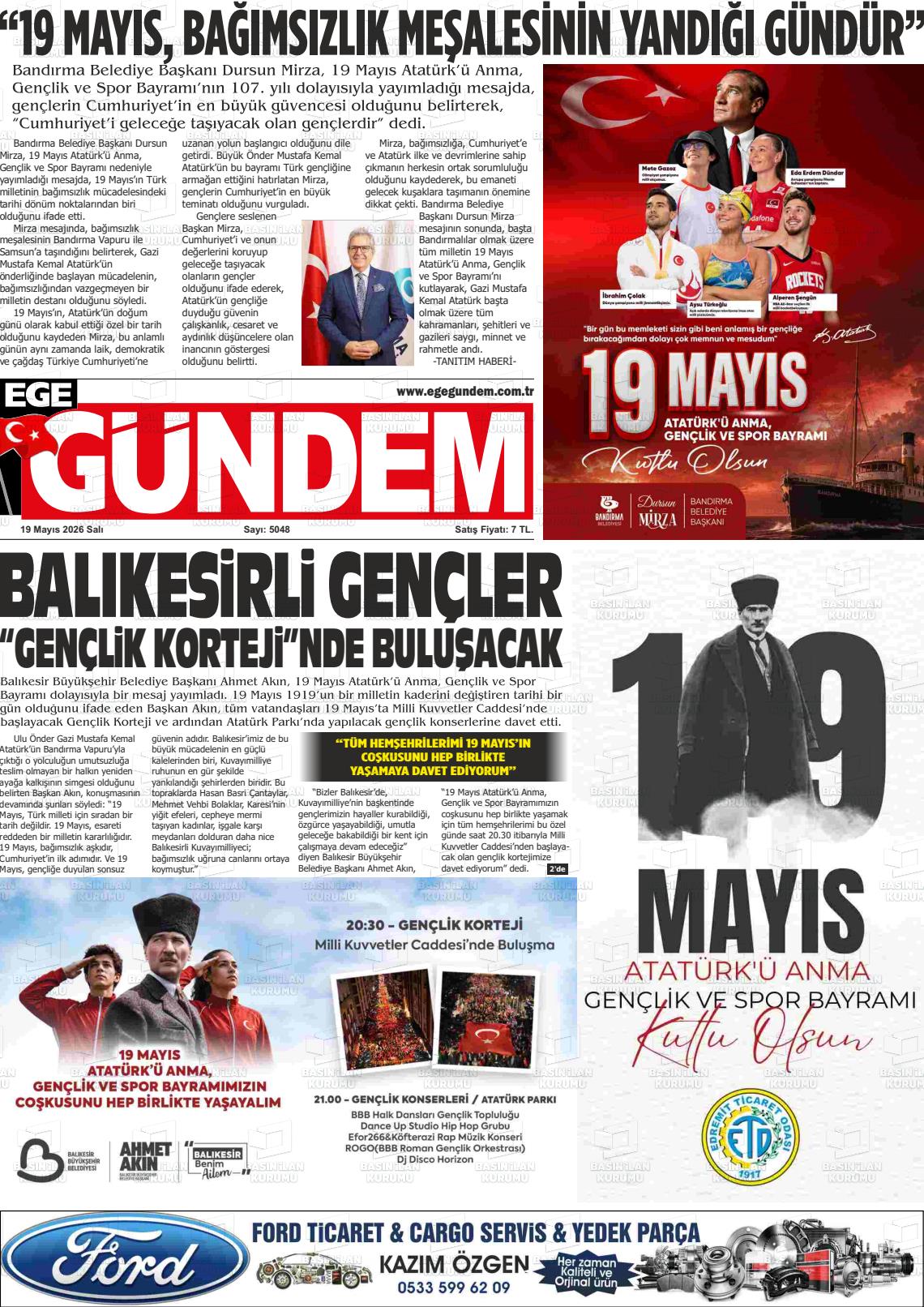 Balikesir Egegundem 19.05.2026