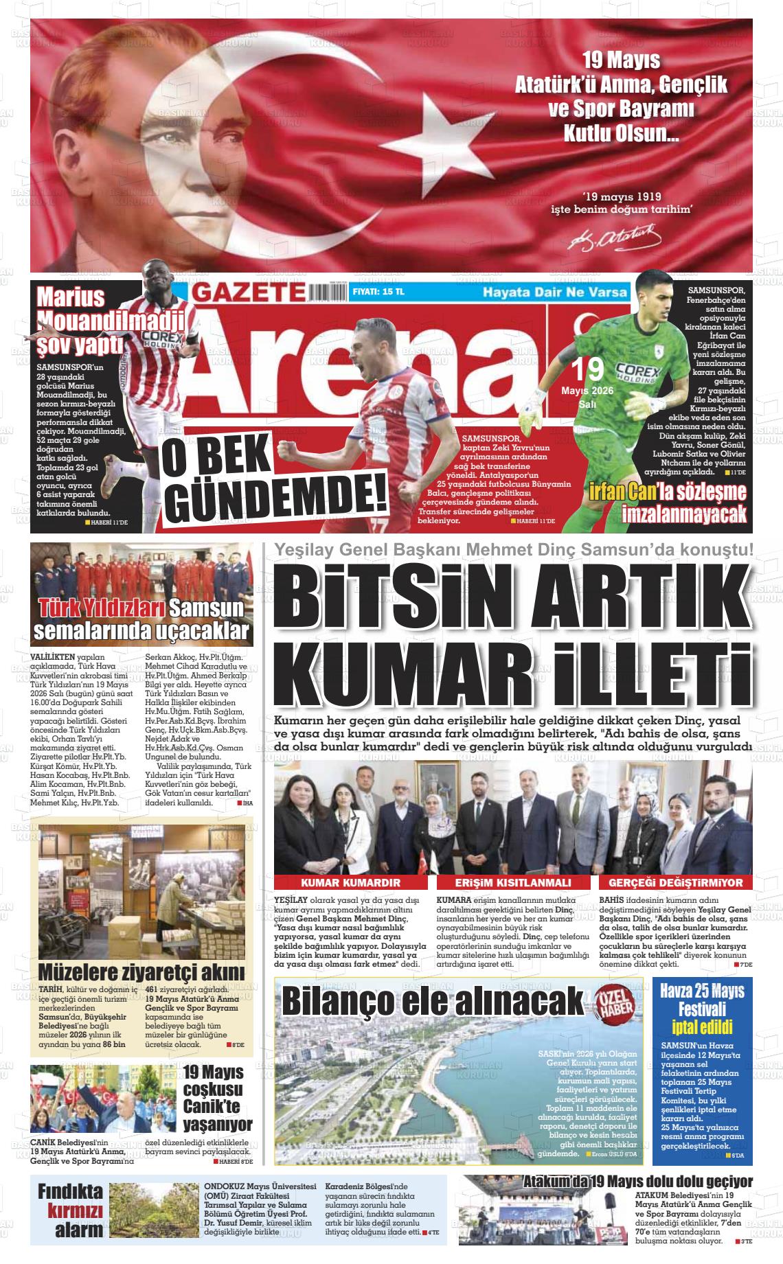 Samsun Gazetearena 19.05.2026