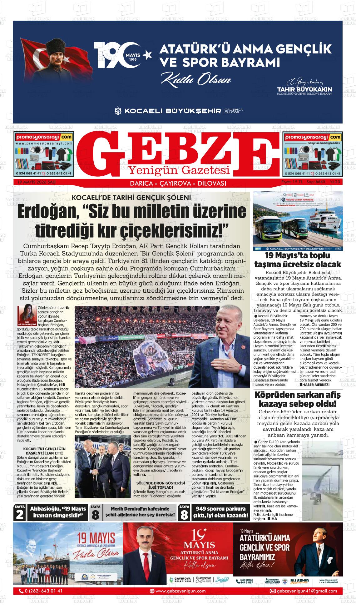Kocaeli Gebzeyenigun 19.05.2026