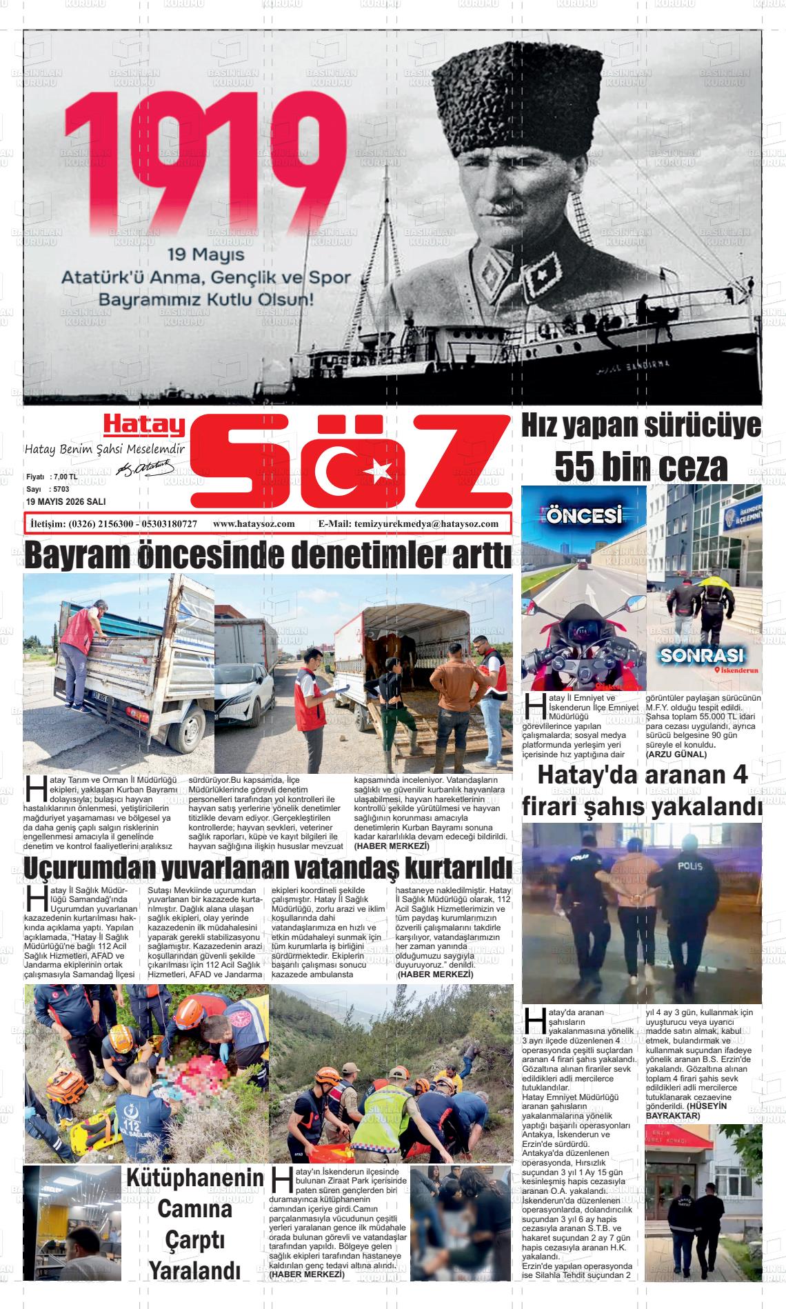 Hatay Soz 19.05.2026