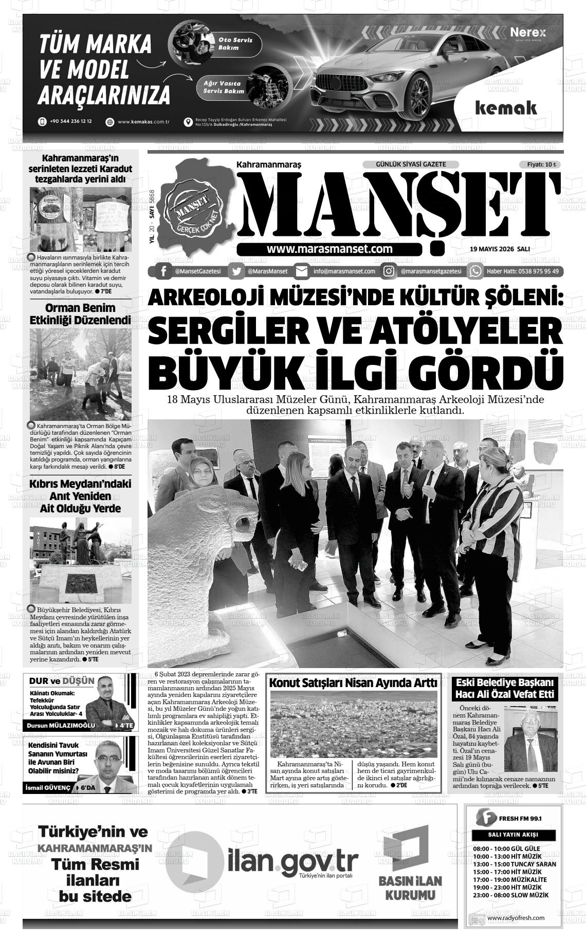 Kahramanmaras Manset 19.05.2026