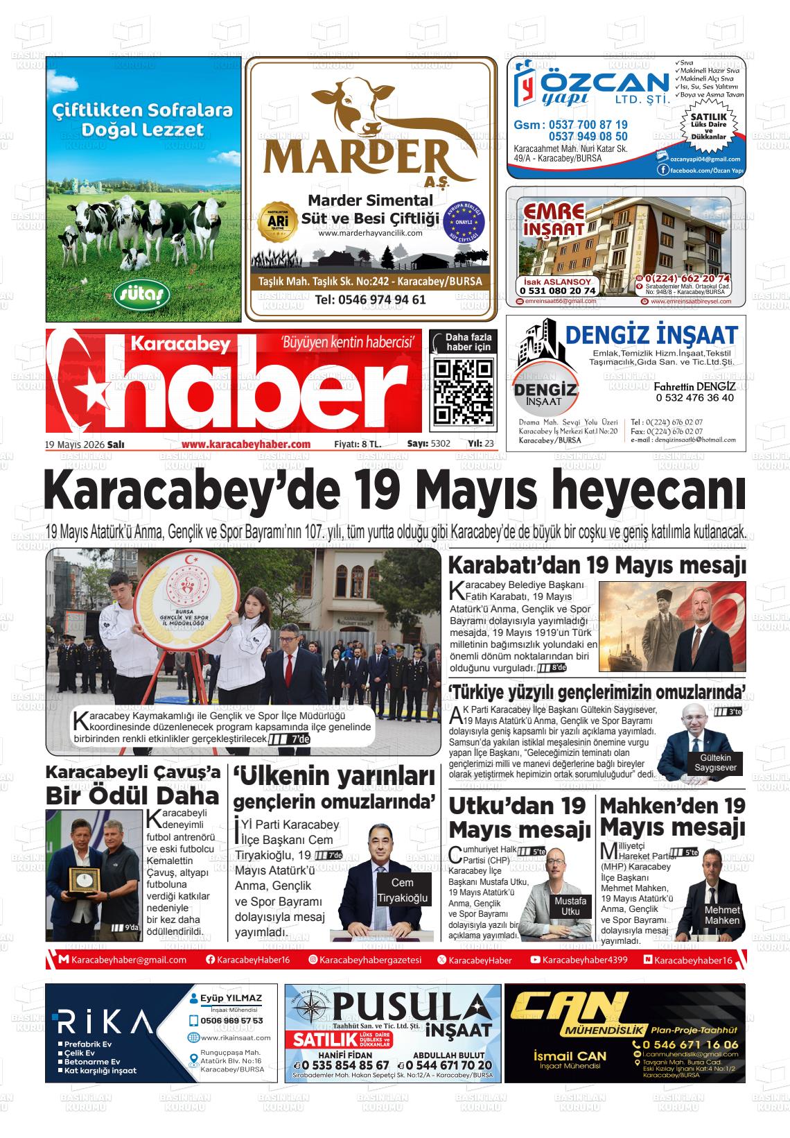Bursa Karacabeyhaber 19.05.2026
