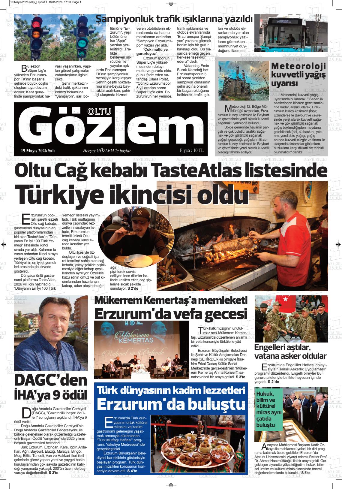 Erzurum Oltugozlem 19.05.2026