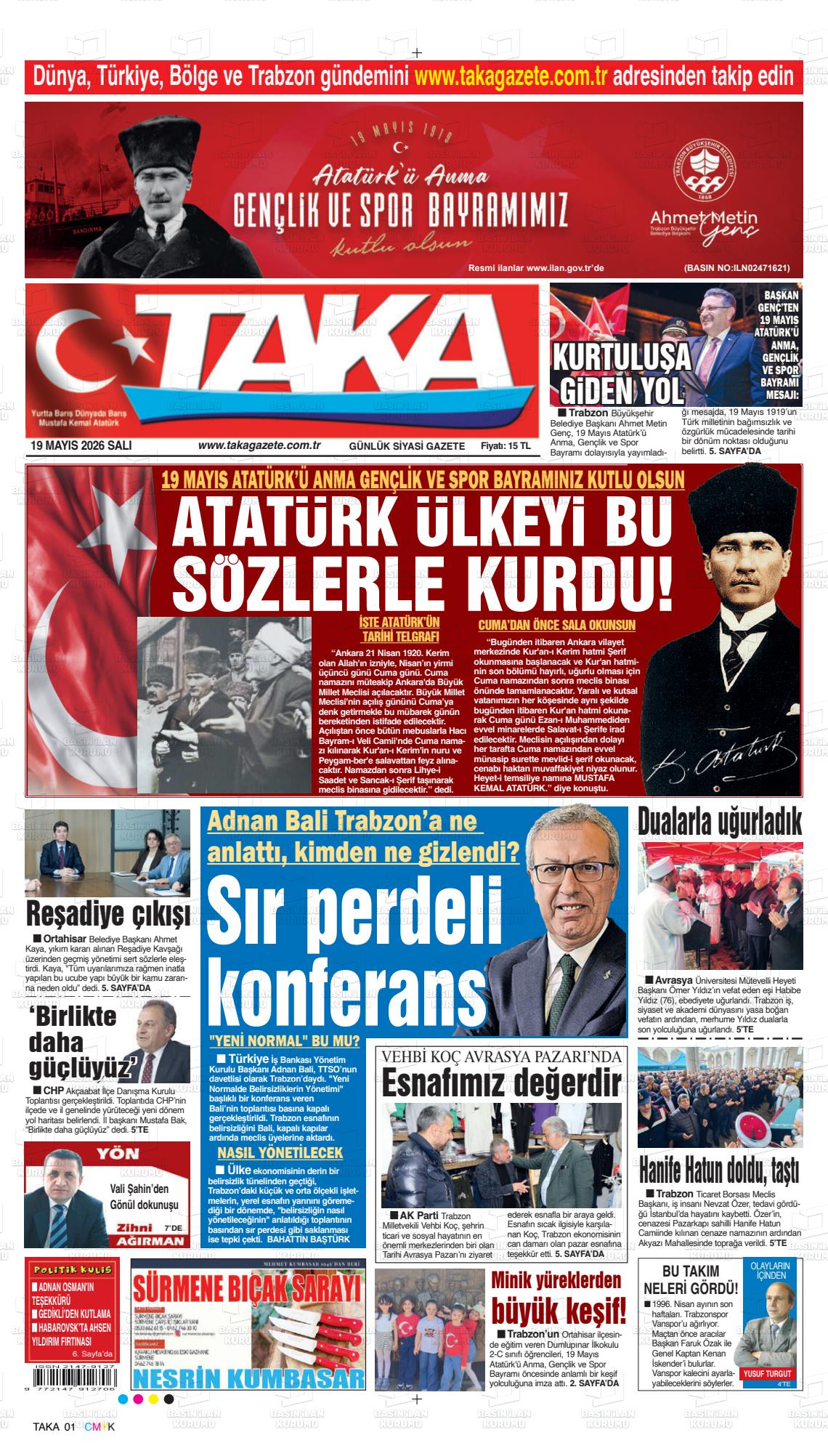 Trabzon Taka 19.05.2026