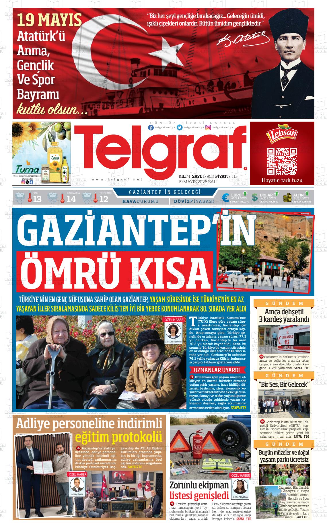 Gaziantep Telgraf 19.05.2026