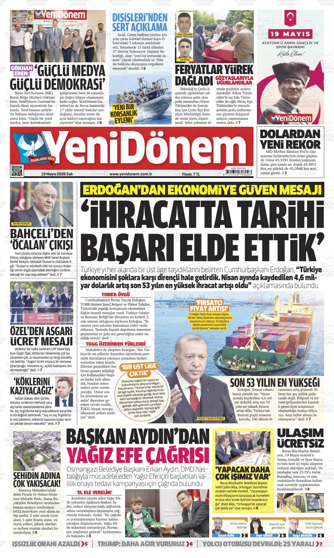 Bursa Yenidonem 19.05.2026