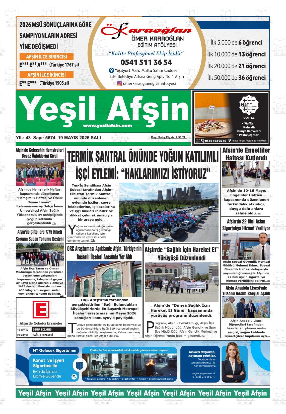 Kahramanmaras Yesilafsin 19.05.2026