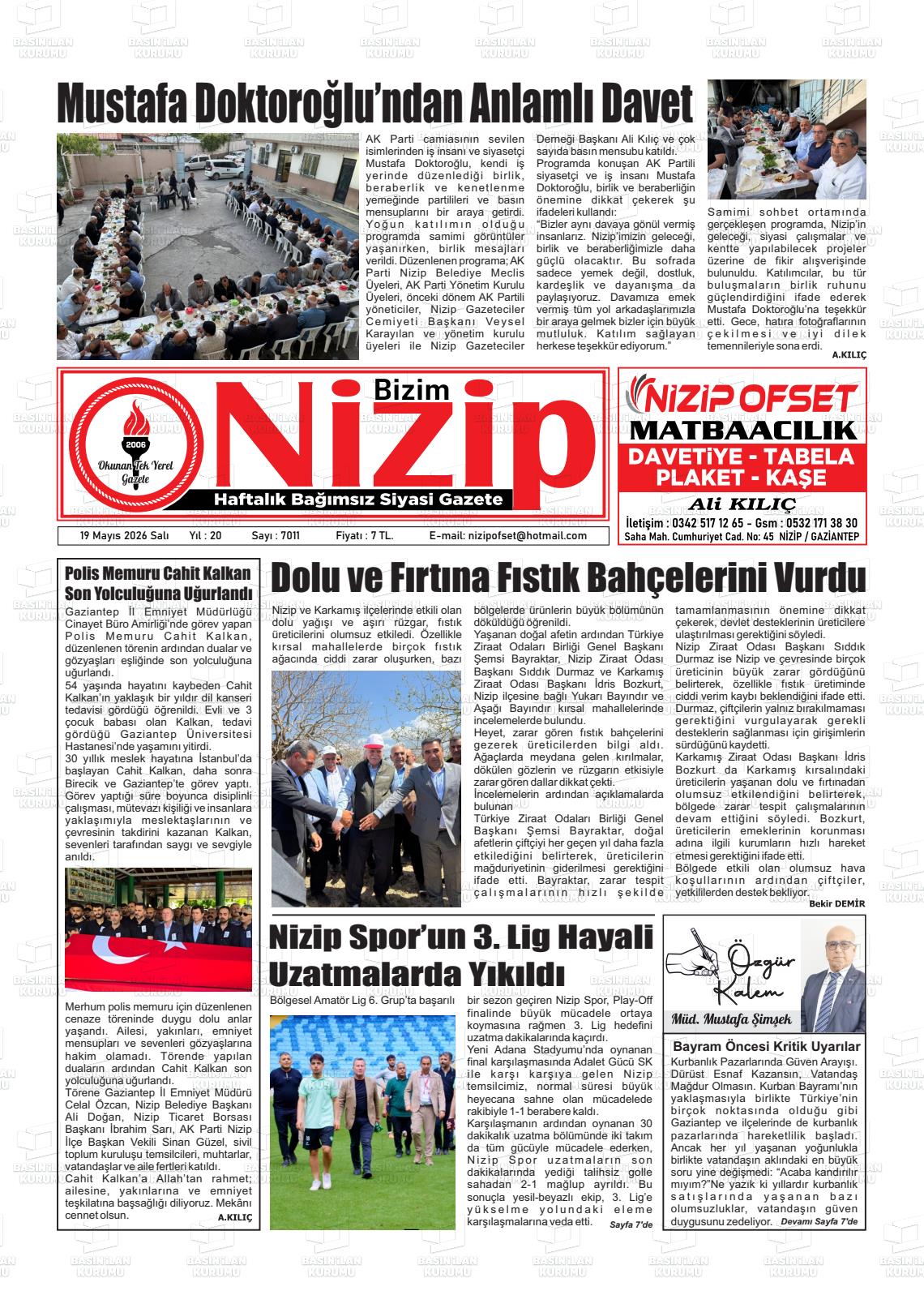 Gaziantep Yesilnizip 19.05.2026