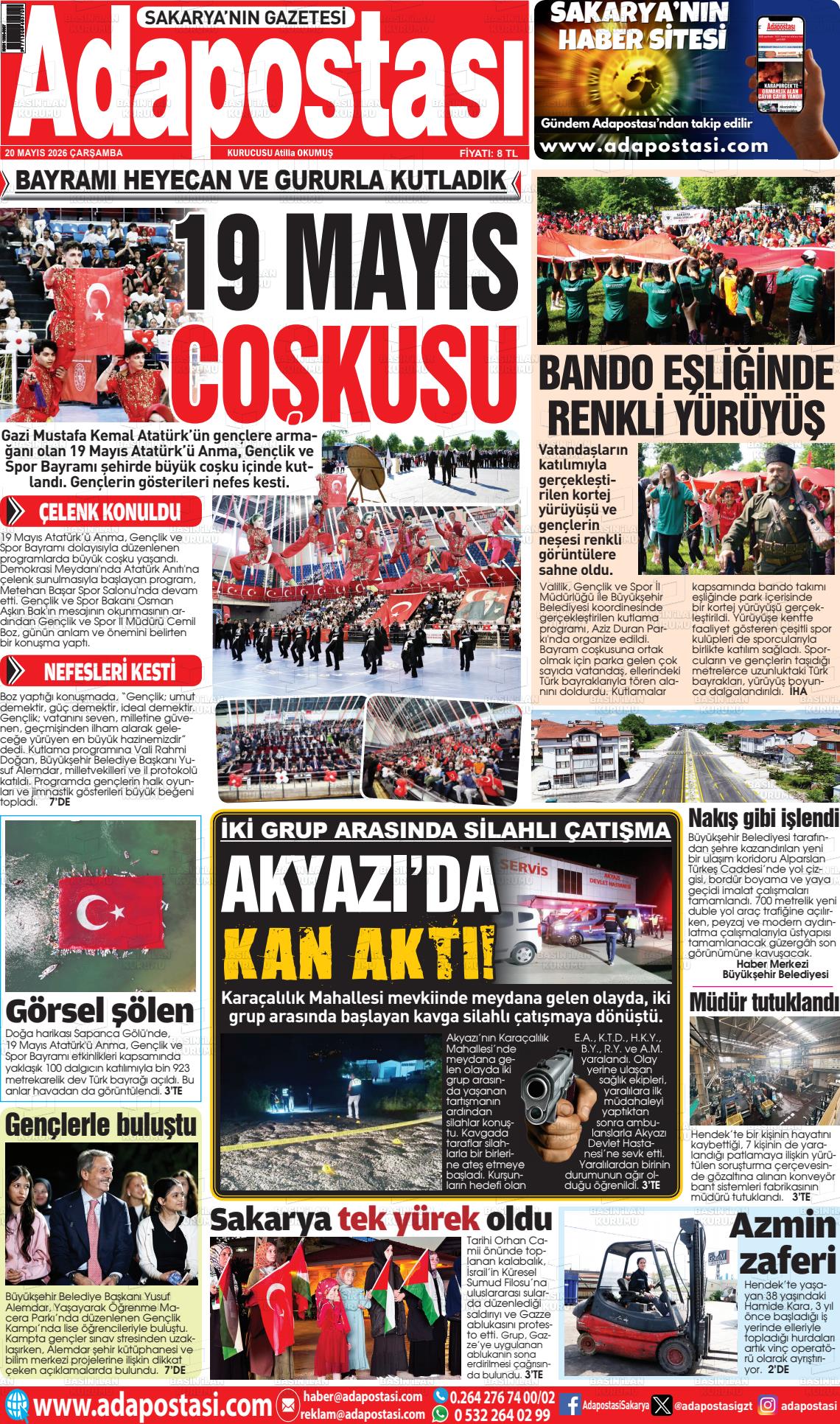 Sakarya Adapostasi 20.05.2026