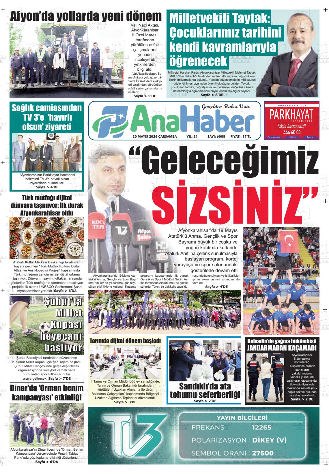 Afyonkarahisar Anahaber 20.05.2026
