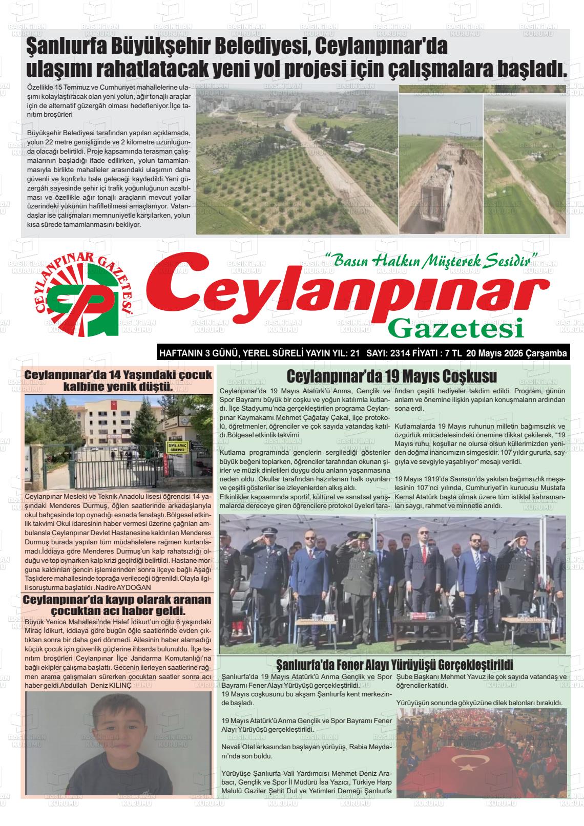 Sanliurfa Ceylanpinar 20.05.2026