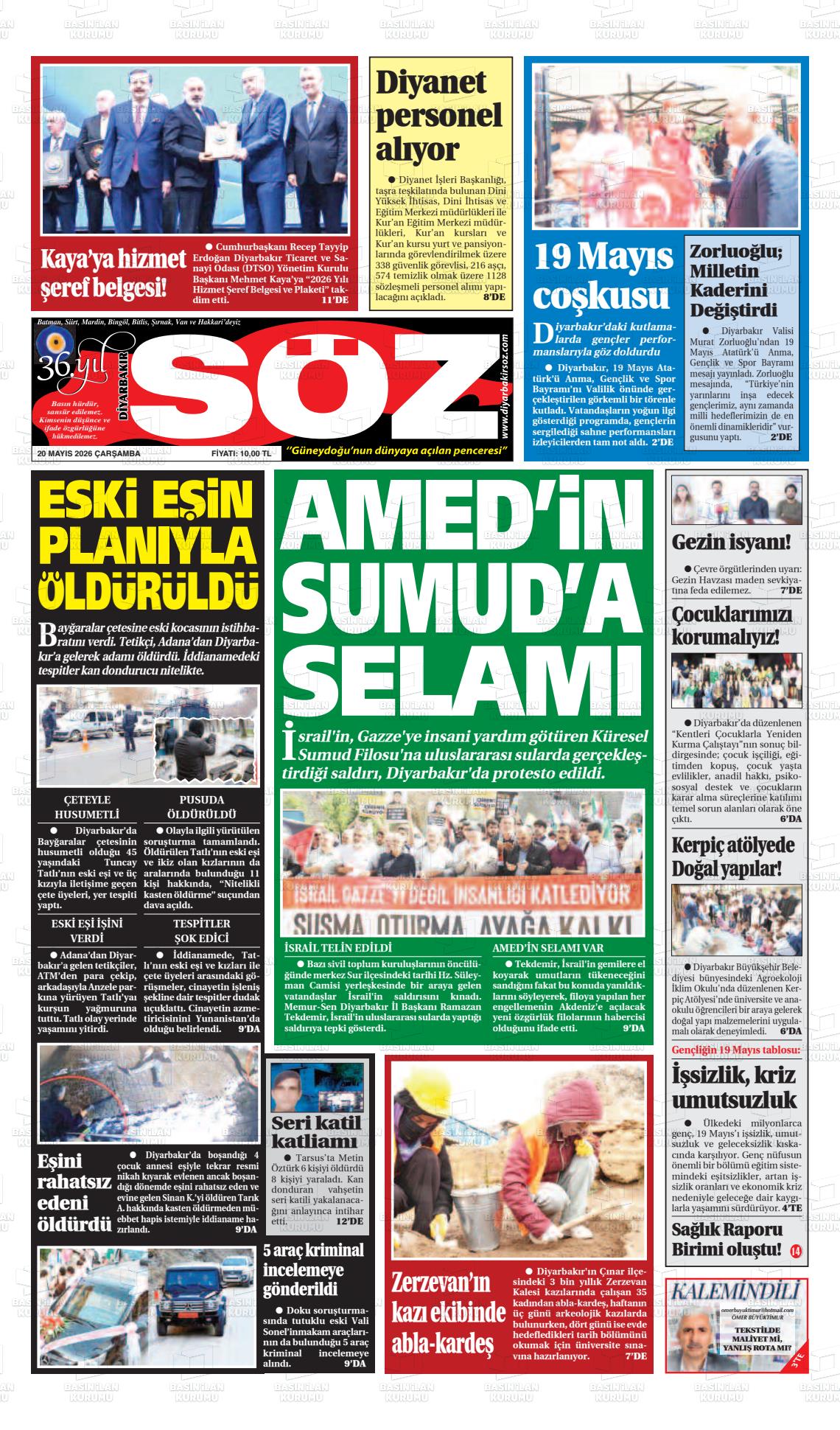Diyarbakir Soz 20.05.2026