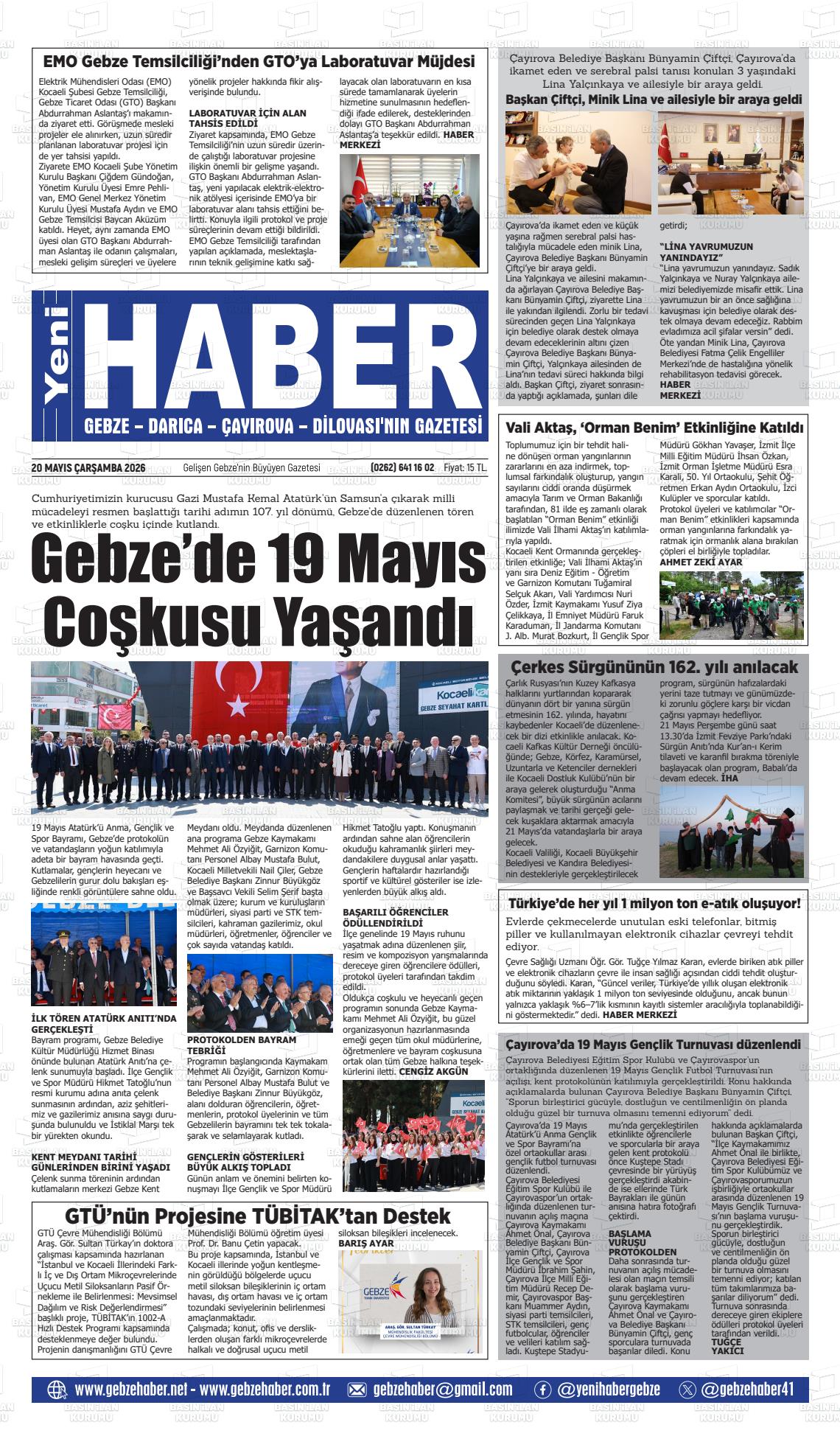 Kocaeli Gebzehaber 20.05.2026