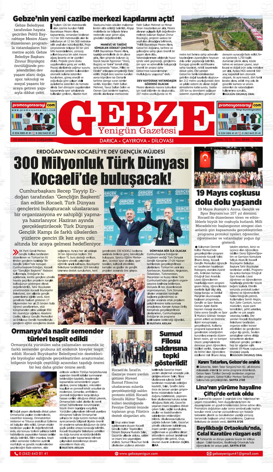 Kocaeli Gebzeyenigun 20.05.2026