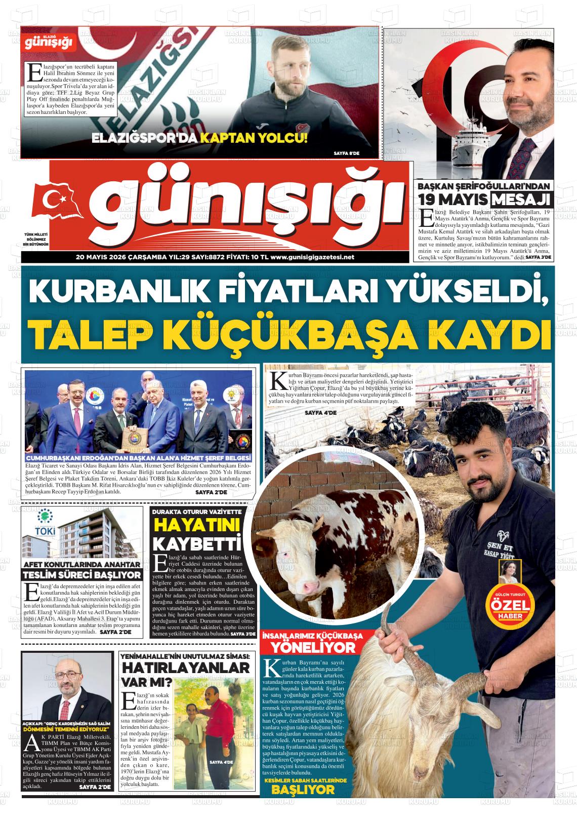Elazig Gunisigi 20.05.2026