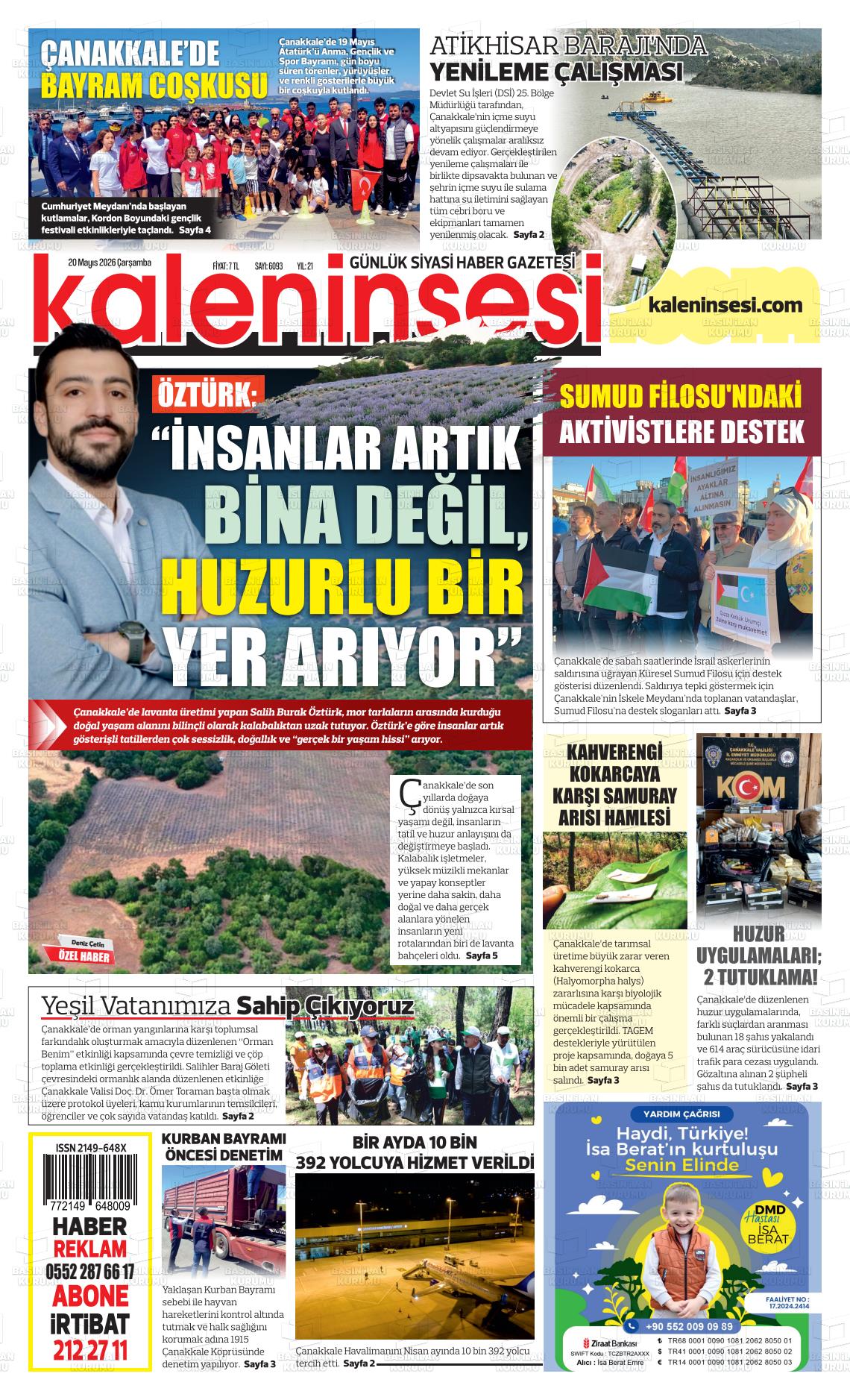 Canakkale Kaleninsesi 20.05.2026